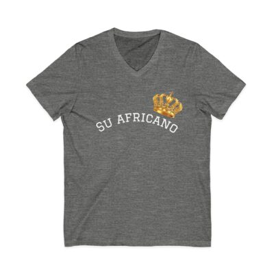 crowned v neck tee: su africano, unisex fashion tee, casual wear, birthday gift, african culture shirt, everyday essential