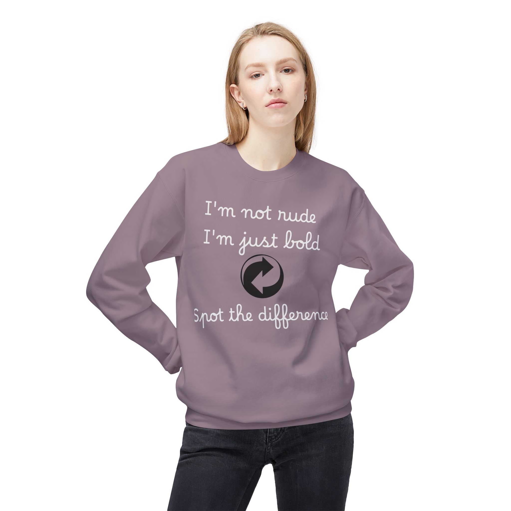 bold statement crewneck sweatshirt funny quote, unisex apparel, gift for friends, casual fashion, positive vibes