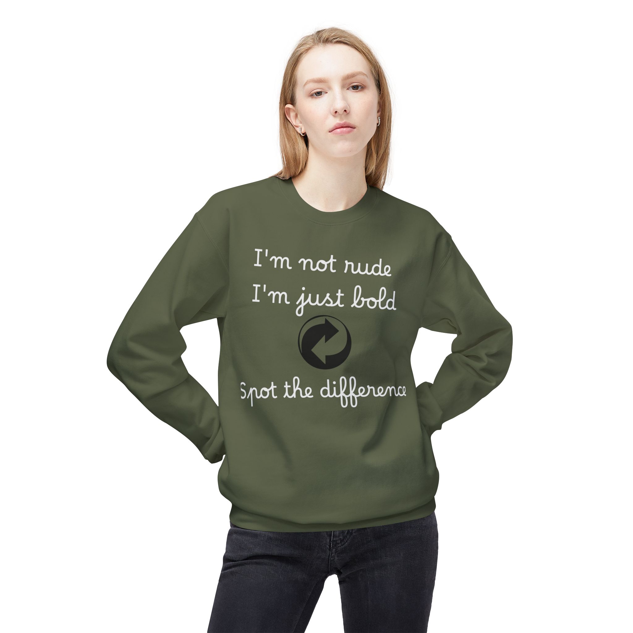 bold statement crewneck sweatshirt funny quote, unisex apparel, gift for friends, casual fashion, positive vibes