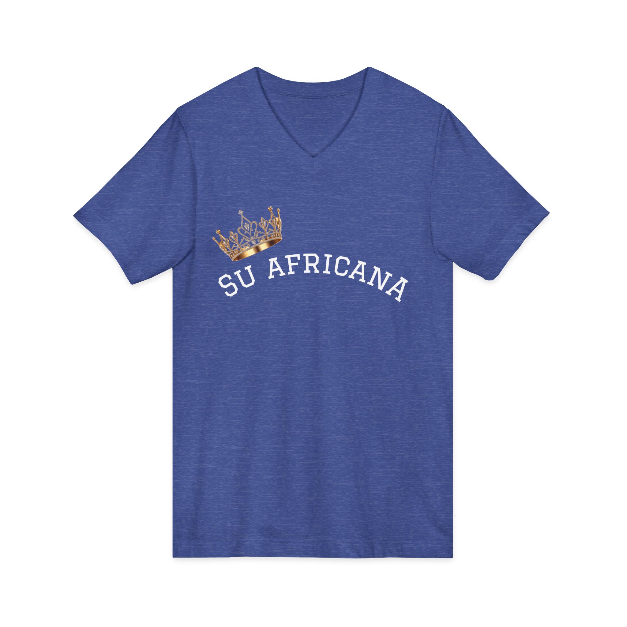 crowned v neck tee: su africano, unisex fashion tee, casual wear, birthday gift, african culture shirt, everyday essential