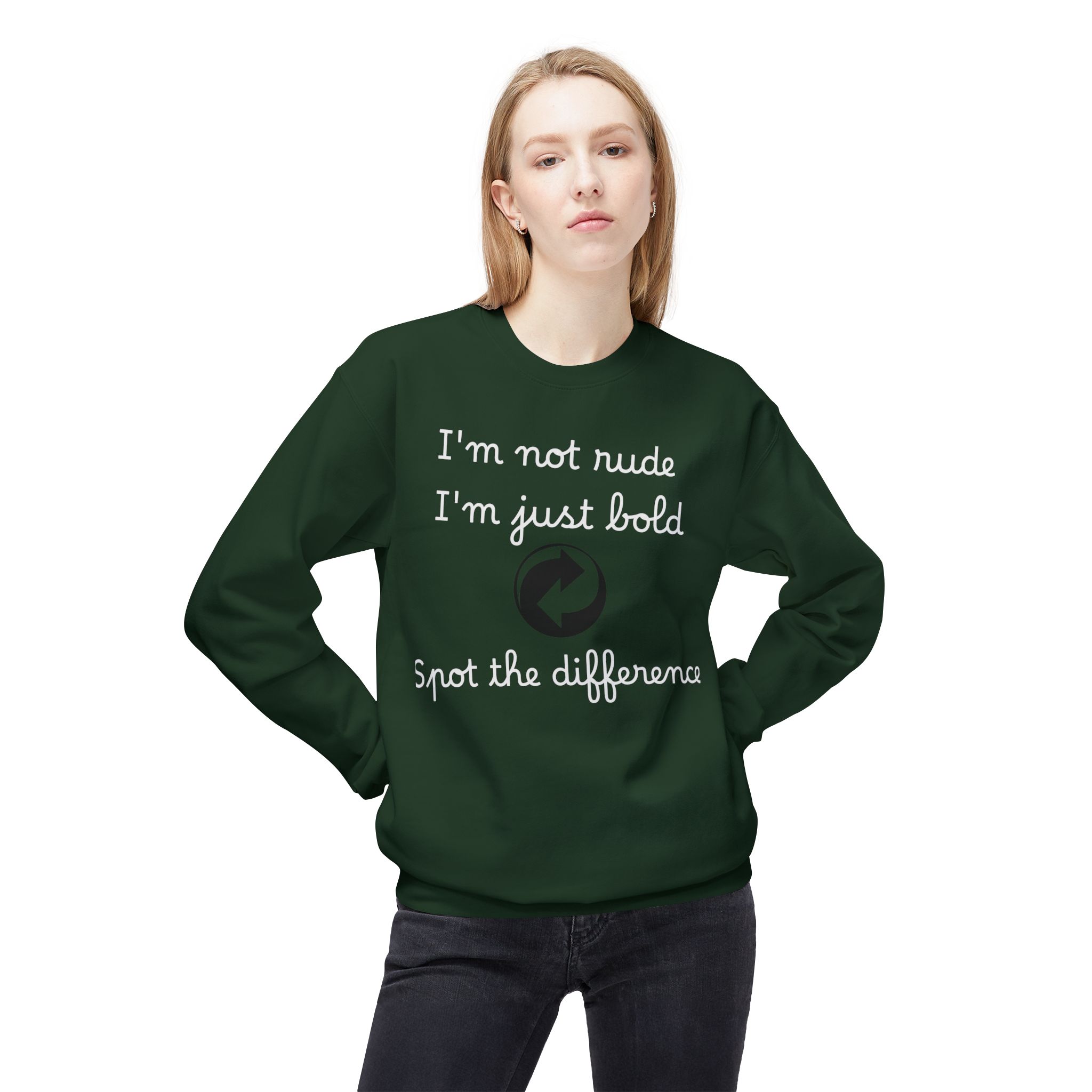 bold statement crewneck sweatshirt funny quote, unisex apparel, gift for friends, casual fashion, positive vibes