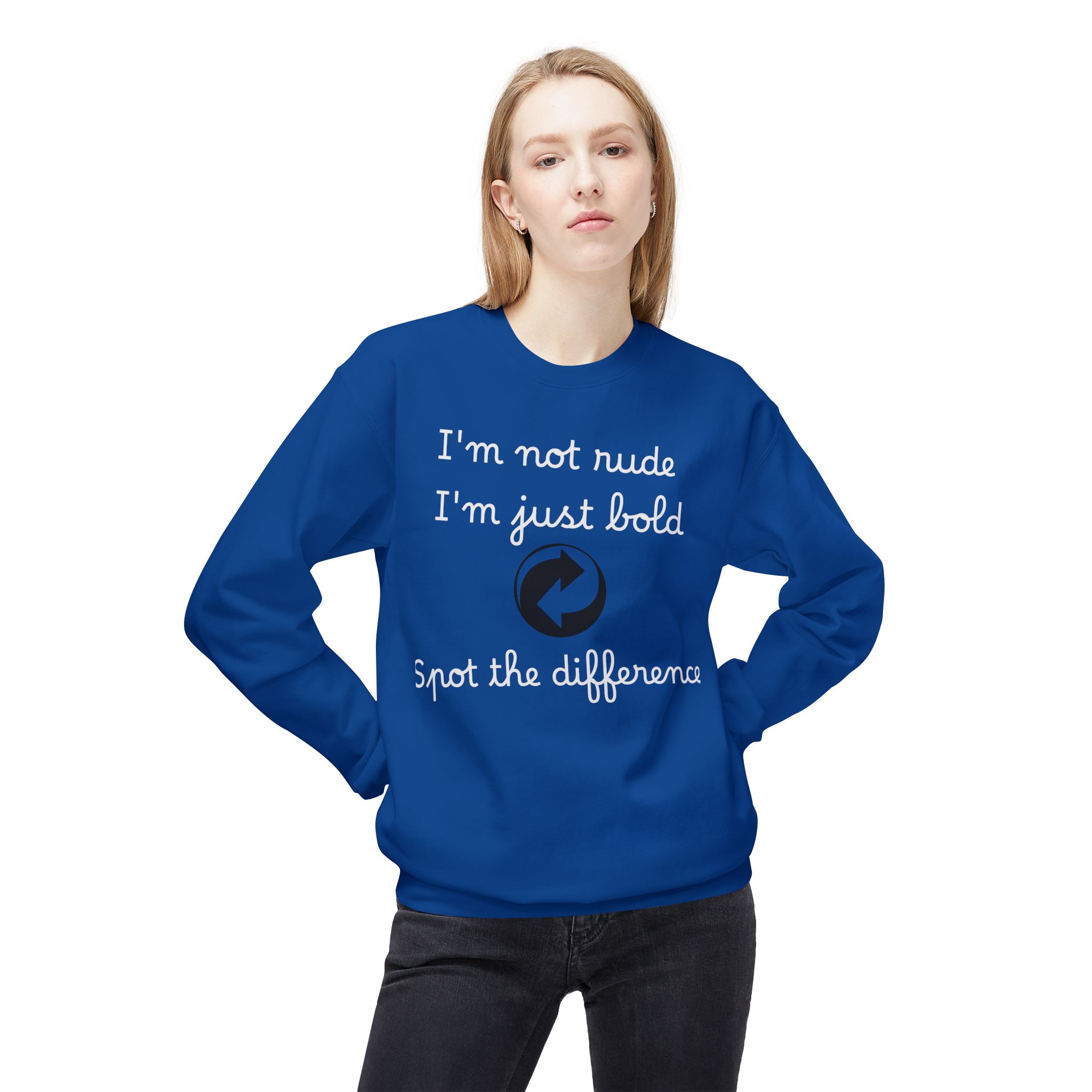 bold statement crewneck sweatshirt funny quote, unisex apparel, gift for friends, casual fashion, positive vibes
