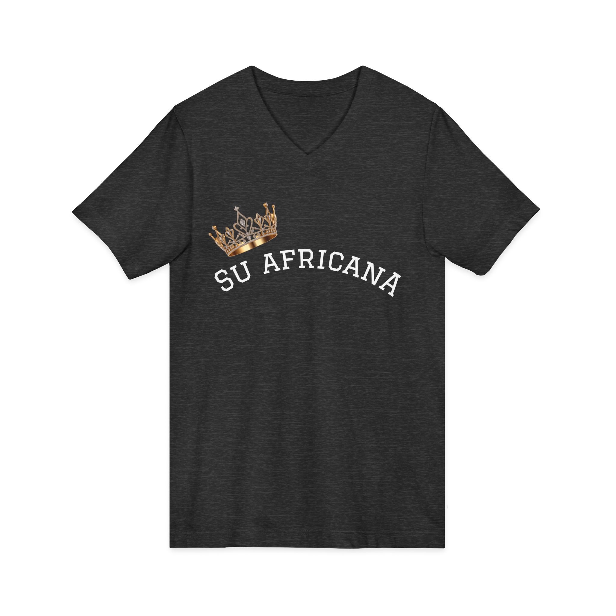 crowned v neck tee: su africano, unisex fashion tee, casual wear, birthday gift, african culture shirt, everyday essential