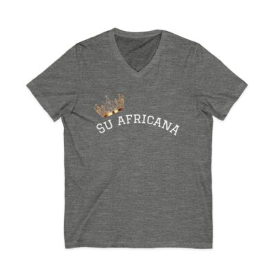 crowned v neck tee: su africano, unisex fashion tee, casual wear, birthday gift, african culture shirt, everyday essential
