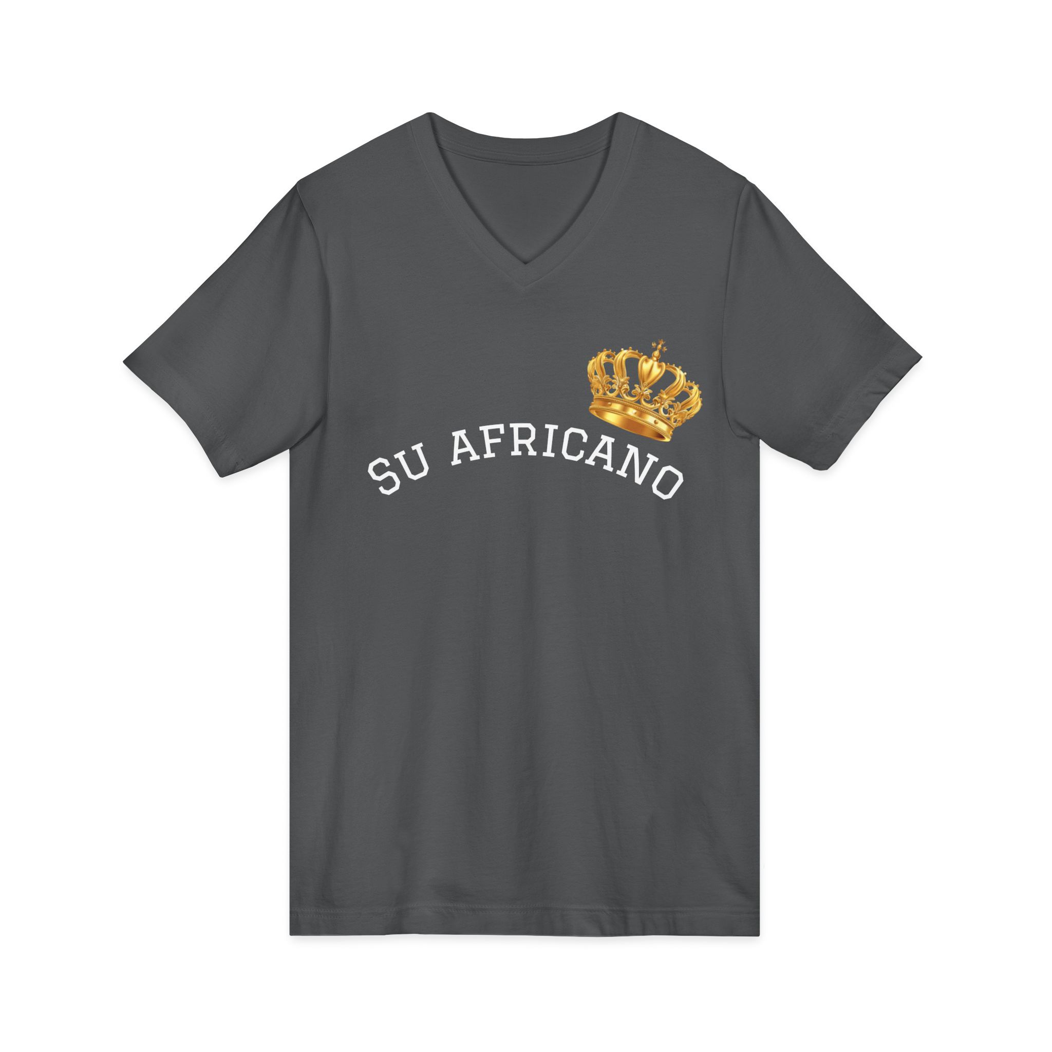 crowned v neck tee: su africano, unisex fashion tee, casual wear, birthday gift, african culture shirt, everyday essential