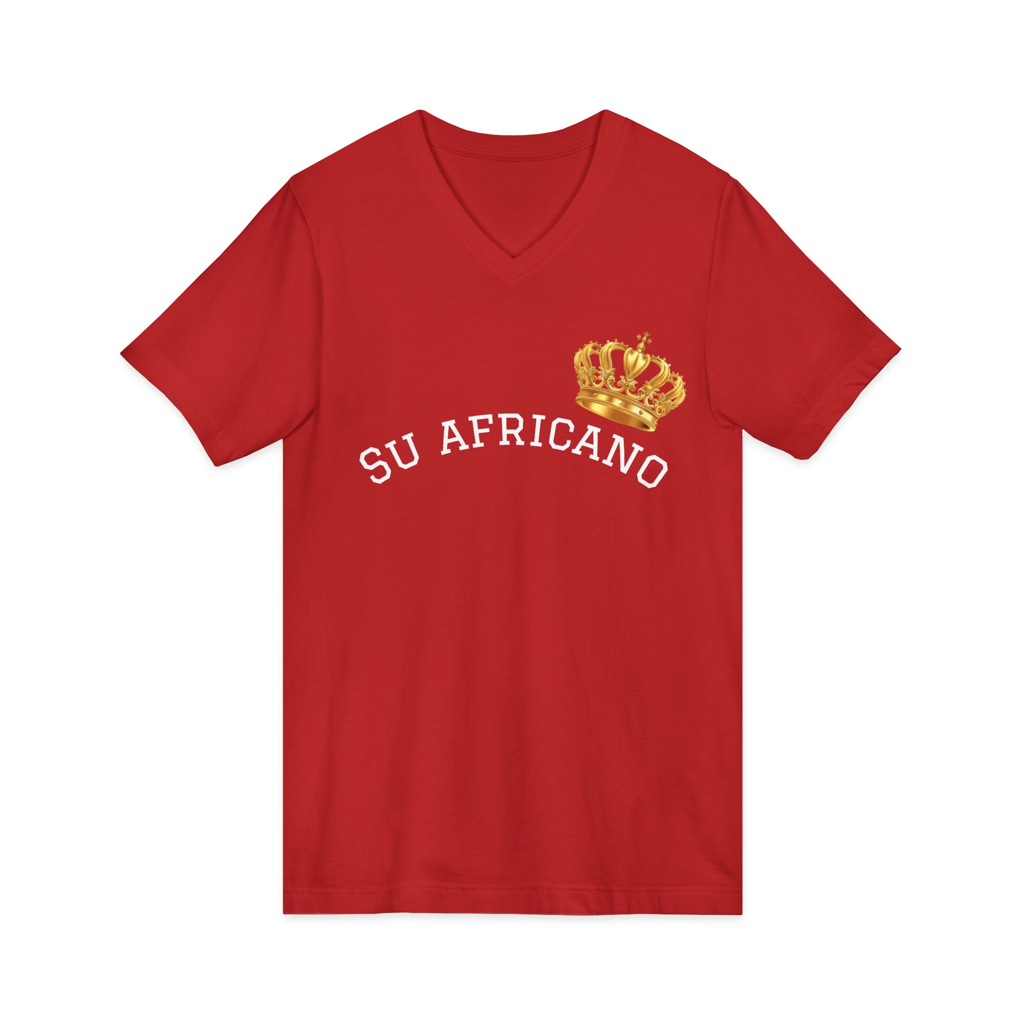 crowned v neck tee: su africano, unisex fashion tee, casual wear, birthday gift, african culture shirt, everyday essential