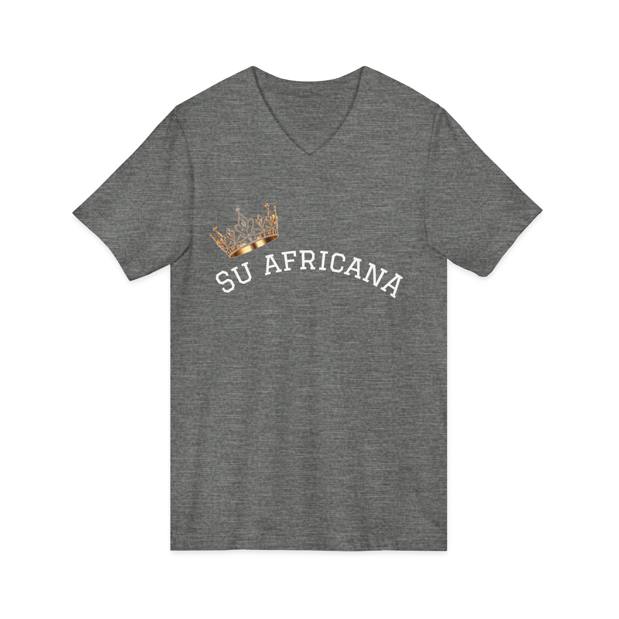 crowned v neck tee: su africano, unisex fashion tee, casual wear, birthday gift, african culture shirt, everyday essential