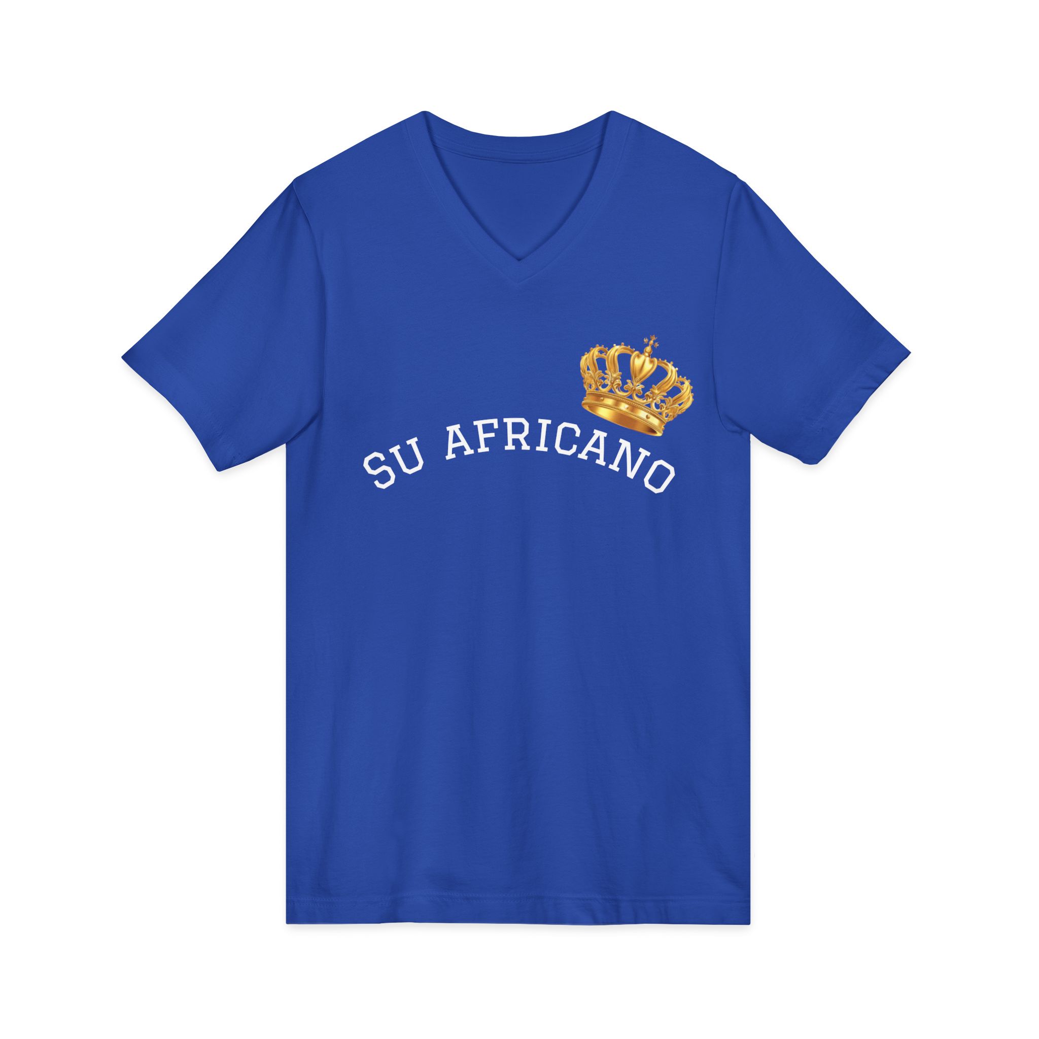 crowned v neck tee: su africano, unisex fashion tee, casual wear, birthday gift, african culture shirt, everyday essential