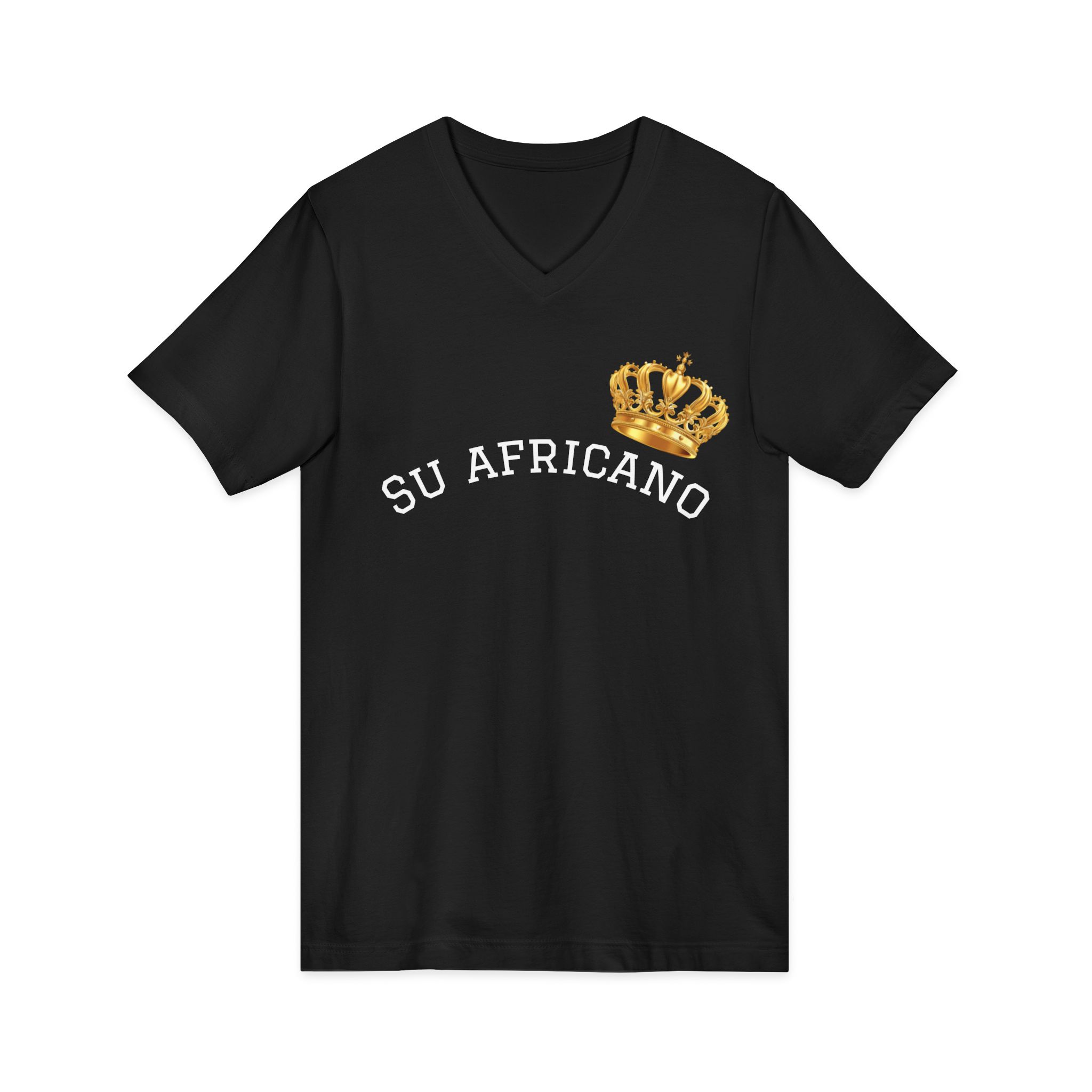 crowned v neck tee: su africano, unisex fashion tee, casual wear, birthday gift, african culture shirt, everyday essential