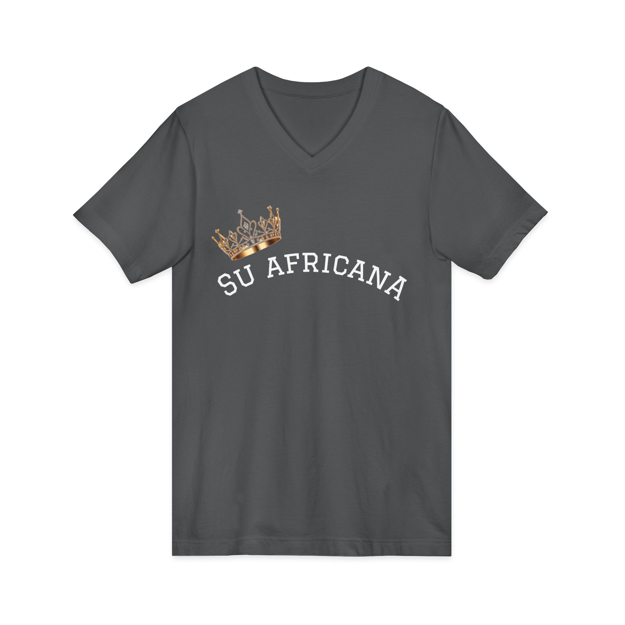 crowned v neck tee: su africano, unisex fashion tee, casual wear, birthday gift, african culture shirt, everyday essential
