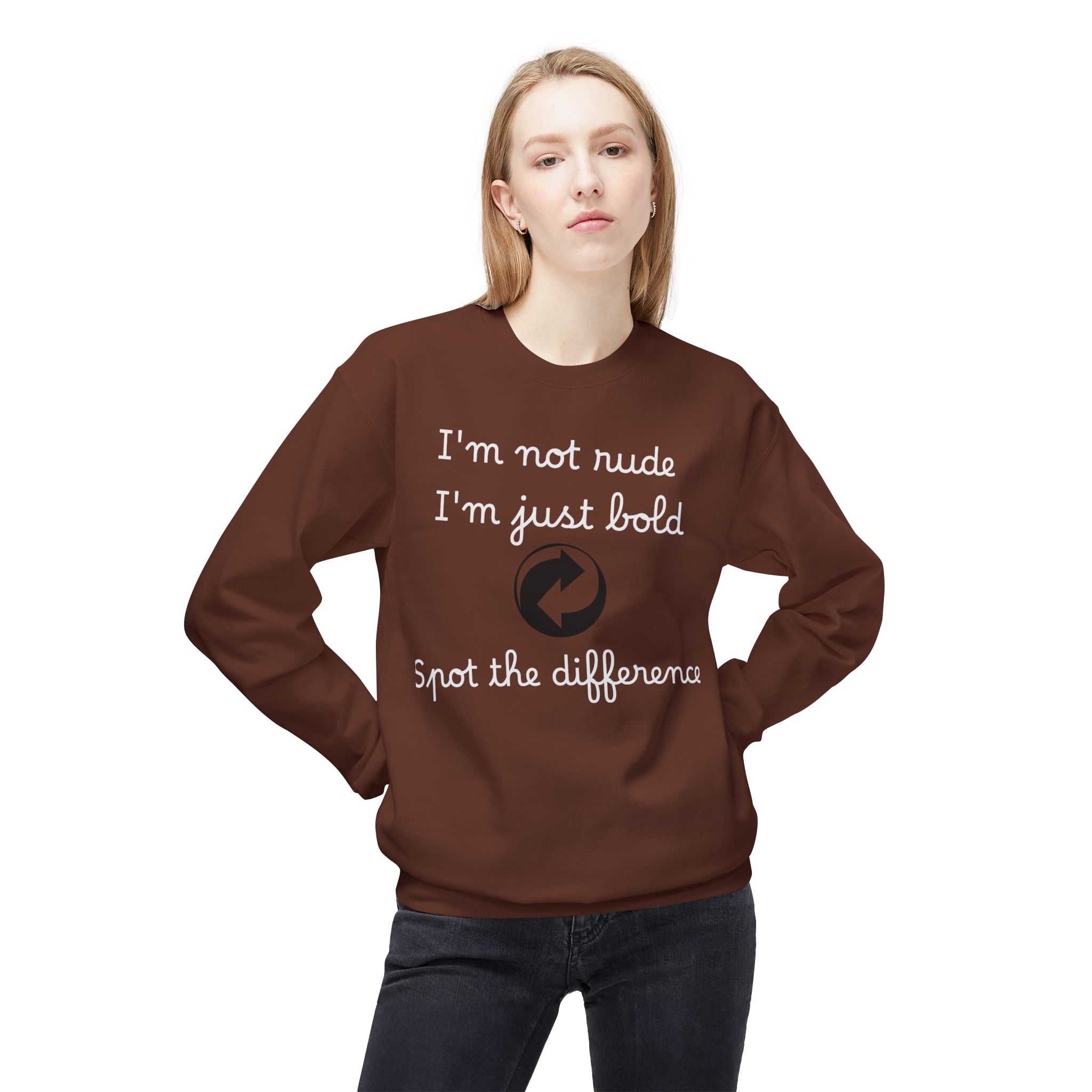 bold statement crewneck sweatshirt funny quote, unisex apparel, gift for friends, casual fashion, positive vibes