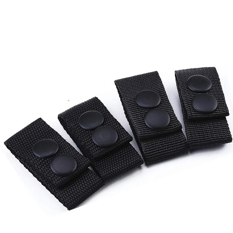 4Pcs/Set Tactical Belt Buckle Police Military Accessory Double Snaps Nylon Tactical Belt Loop Holder Keeper - Image 3