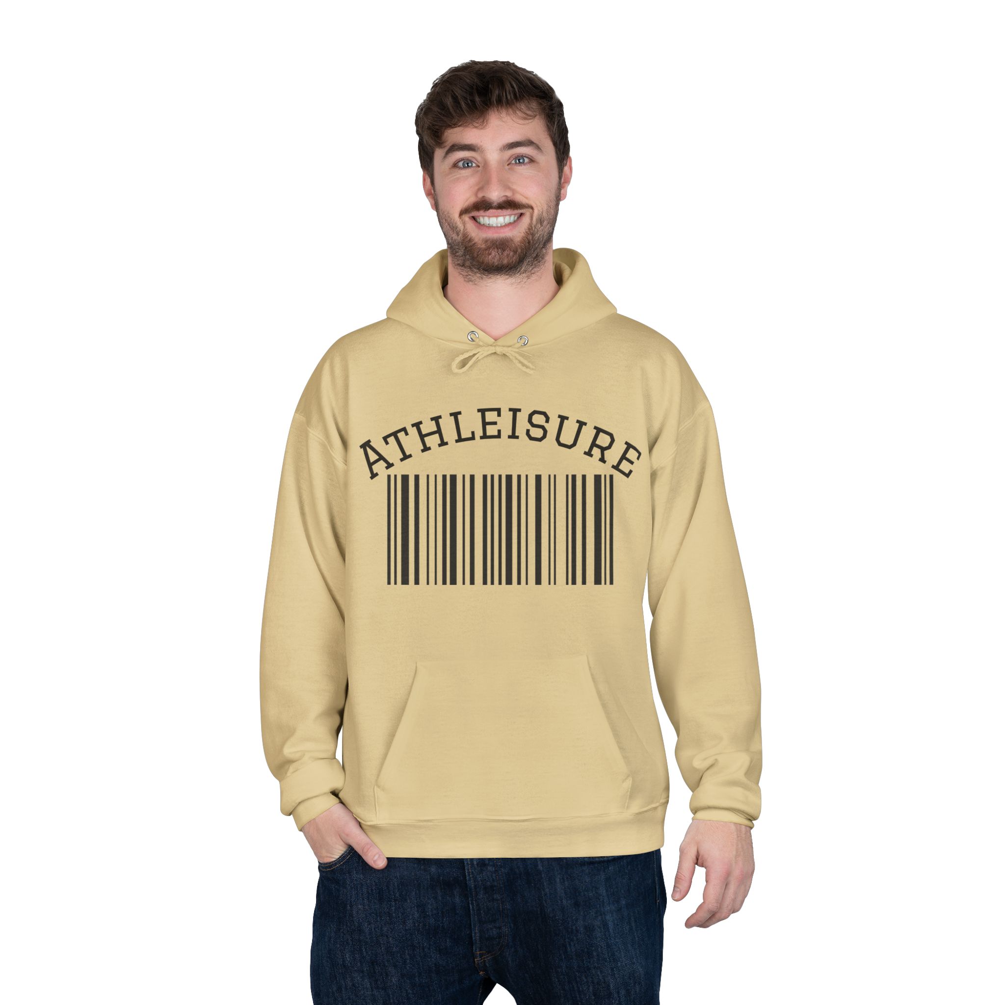 Unisex Eco-Friendly Hoodie with Barcode Design Sweatshirt - Image 24