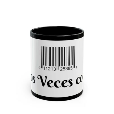 Barcode Mug Dos veces cool! - Black Coffee Cup for Gifts, Office, Home, Humorous Drinkware
