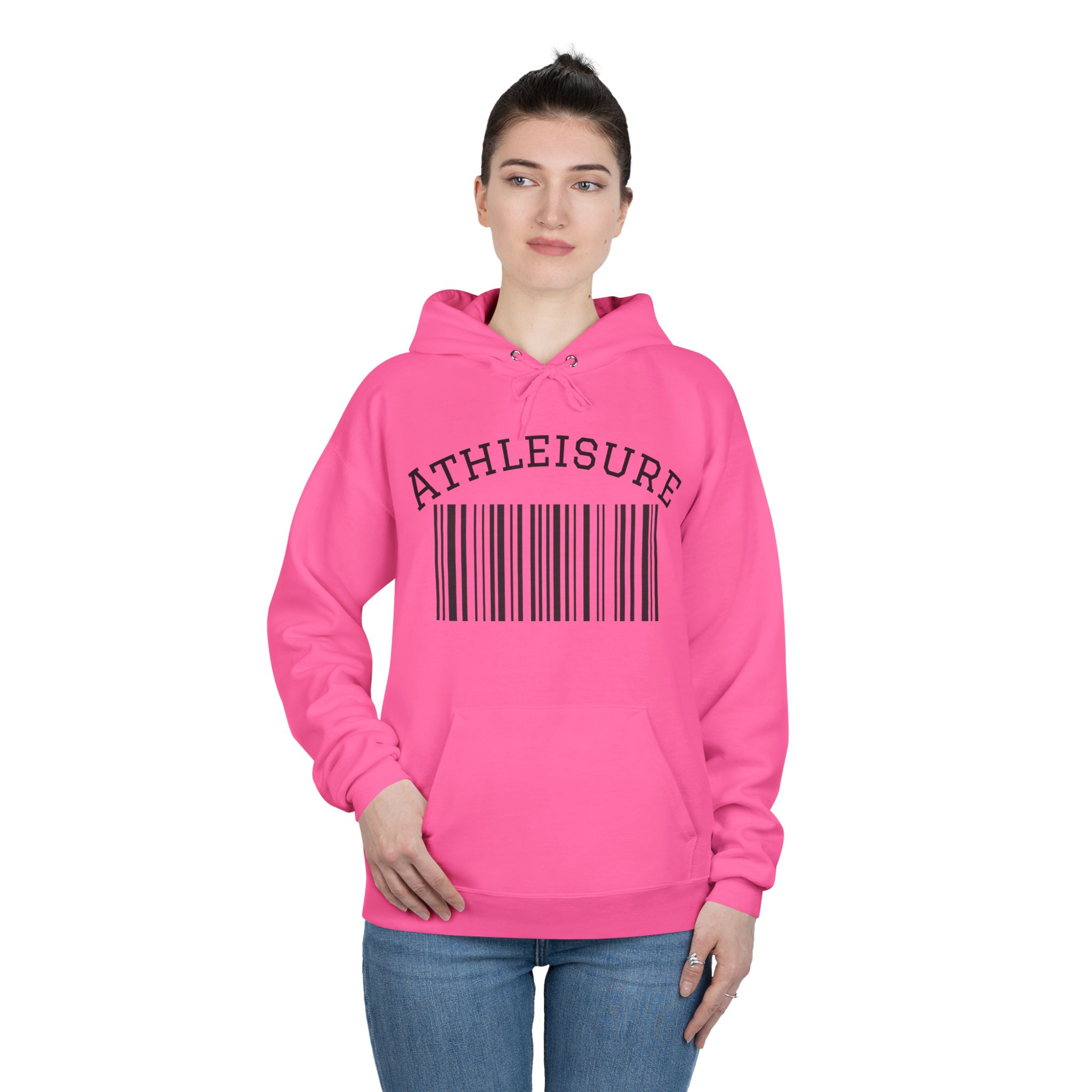 Unisex Eco-Friendly Hoodie with Barcode Design Sweatshirt - Image 67