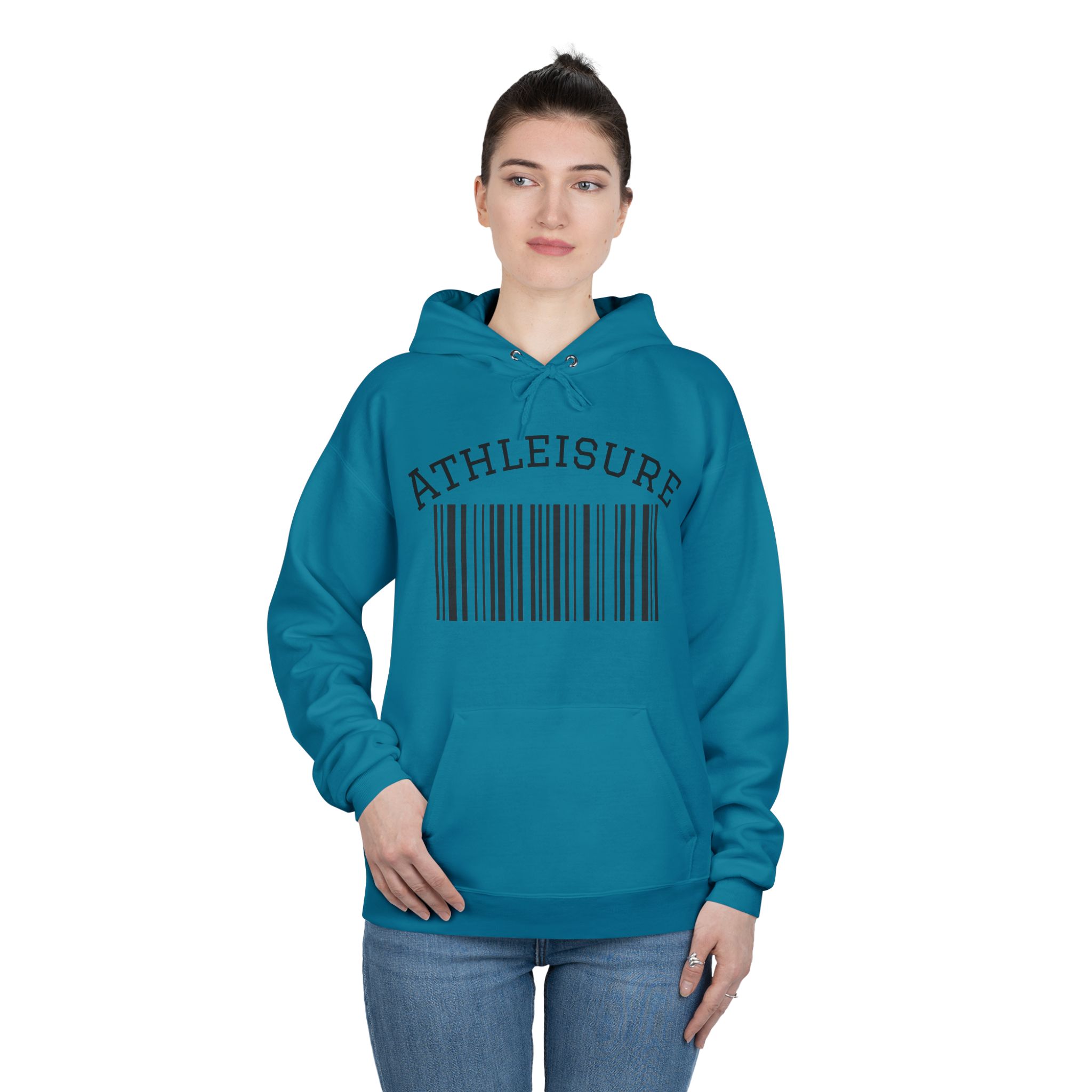 Unisex Eco-Friendly Hoodie with Barcode Design Sweatshirt - Image 51