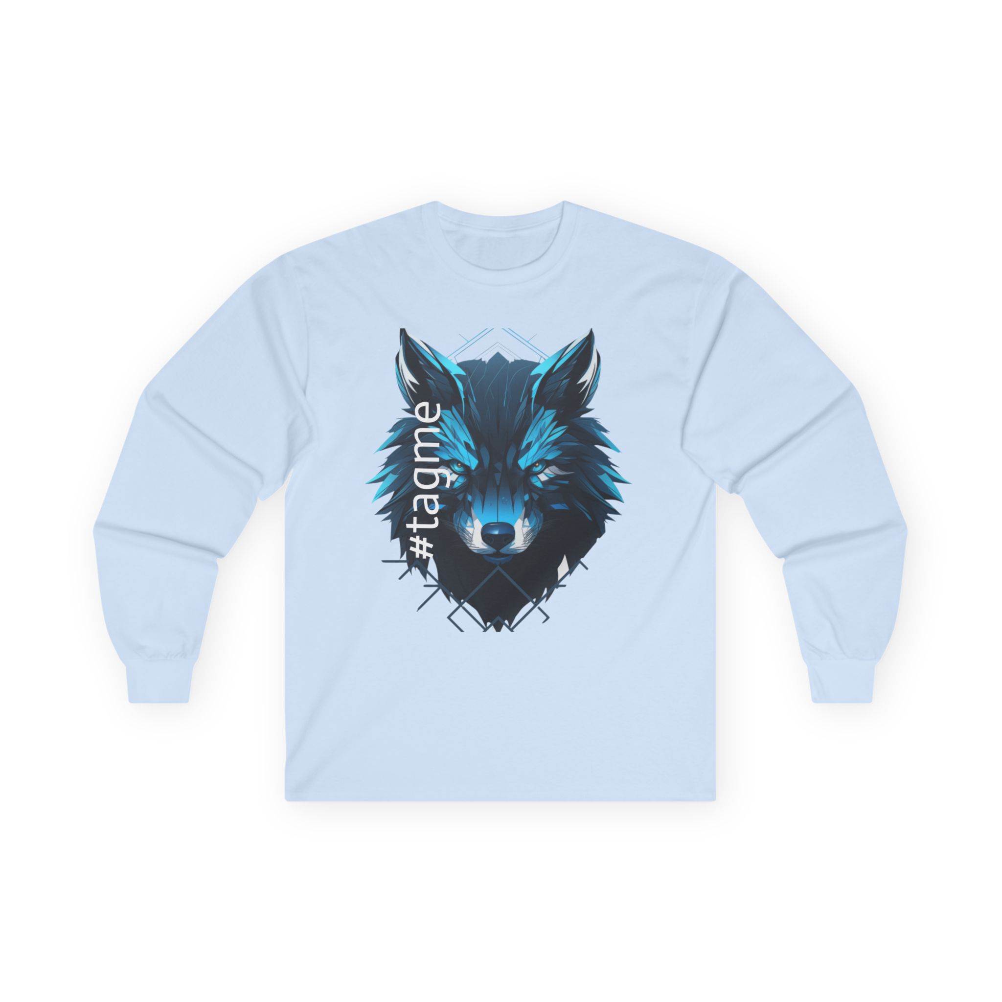 Unisex Long Sleeve Tee with wolf graphics by Molanizzi