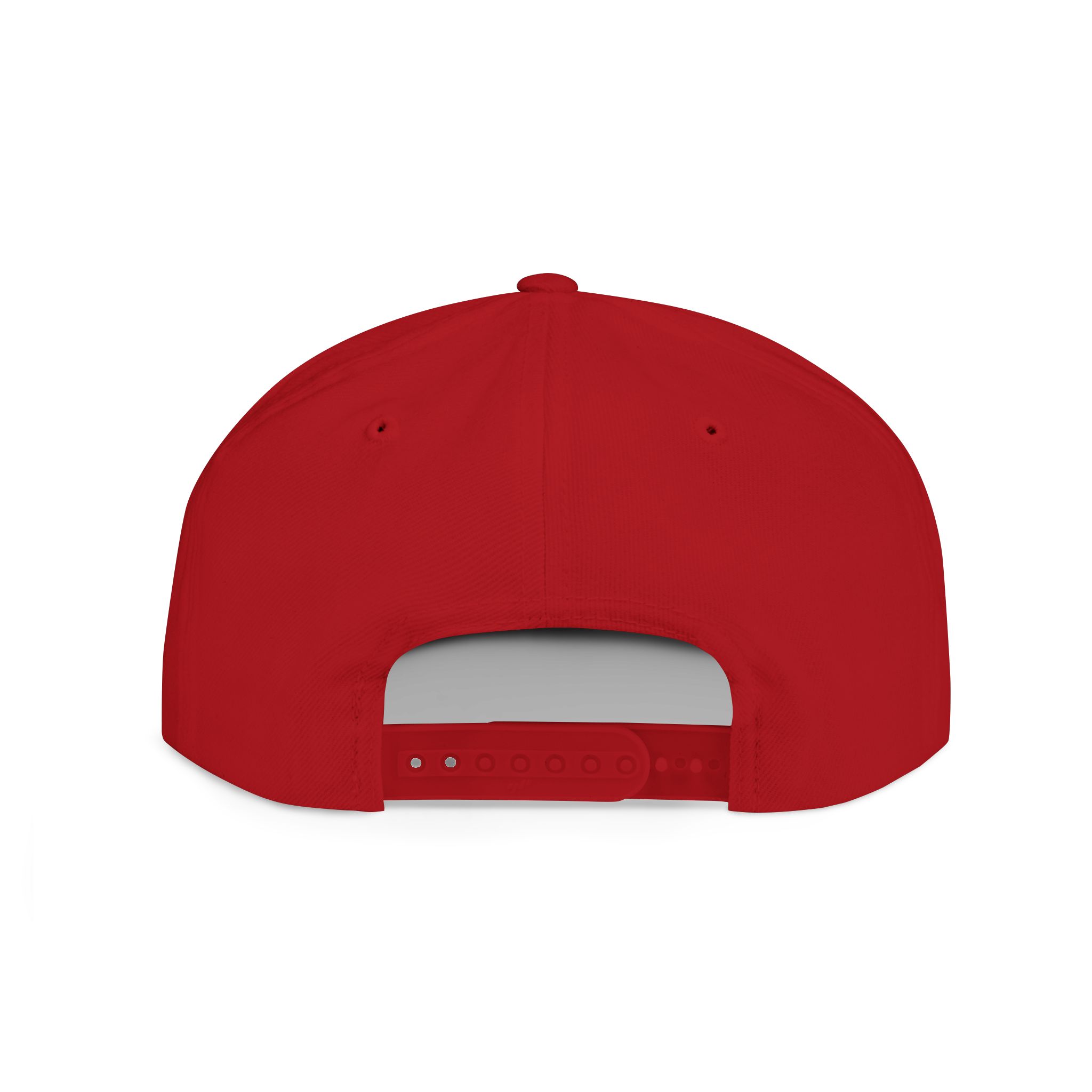 Flat bill snapback hat with a wolf graphic by Molanizzi