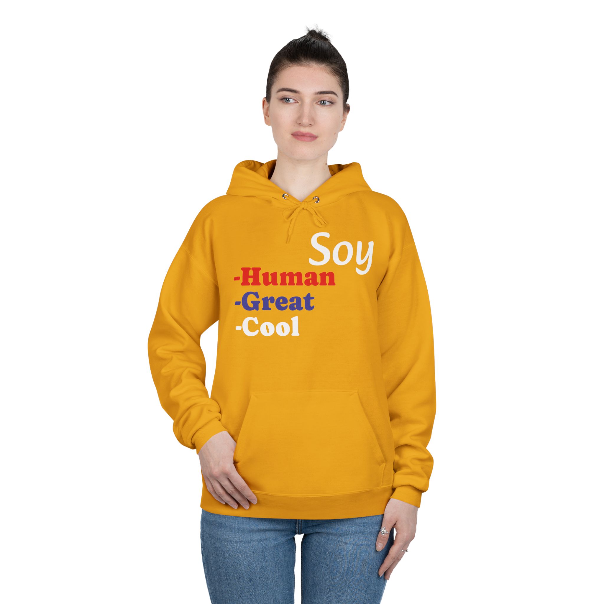 Unisex Eco-Friendly Hoodie - 'Soy Human' Sweatshirt - Image 27