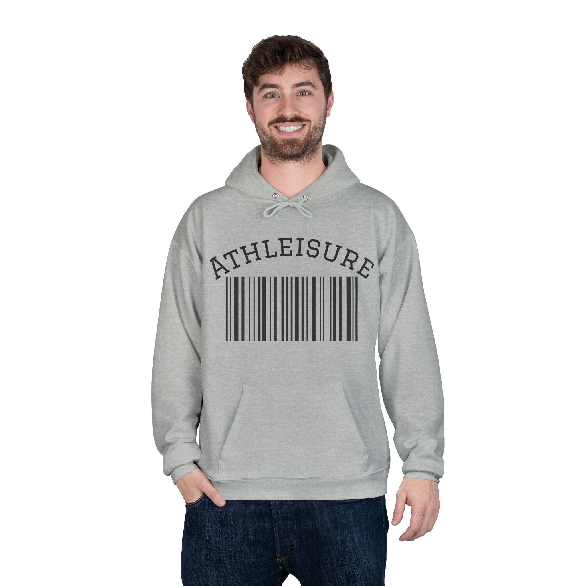 Unisex Eco-Friendly Hoodie with Barcode Design Sweatshirt - Image 56