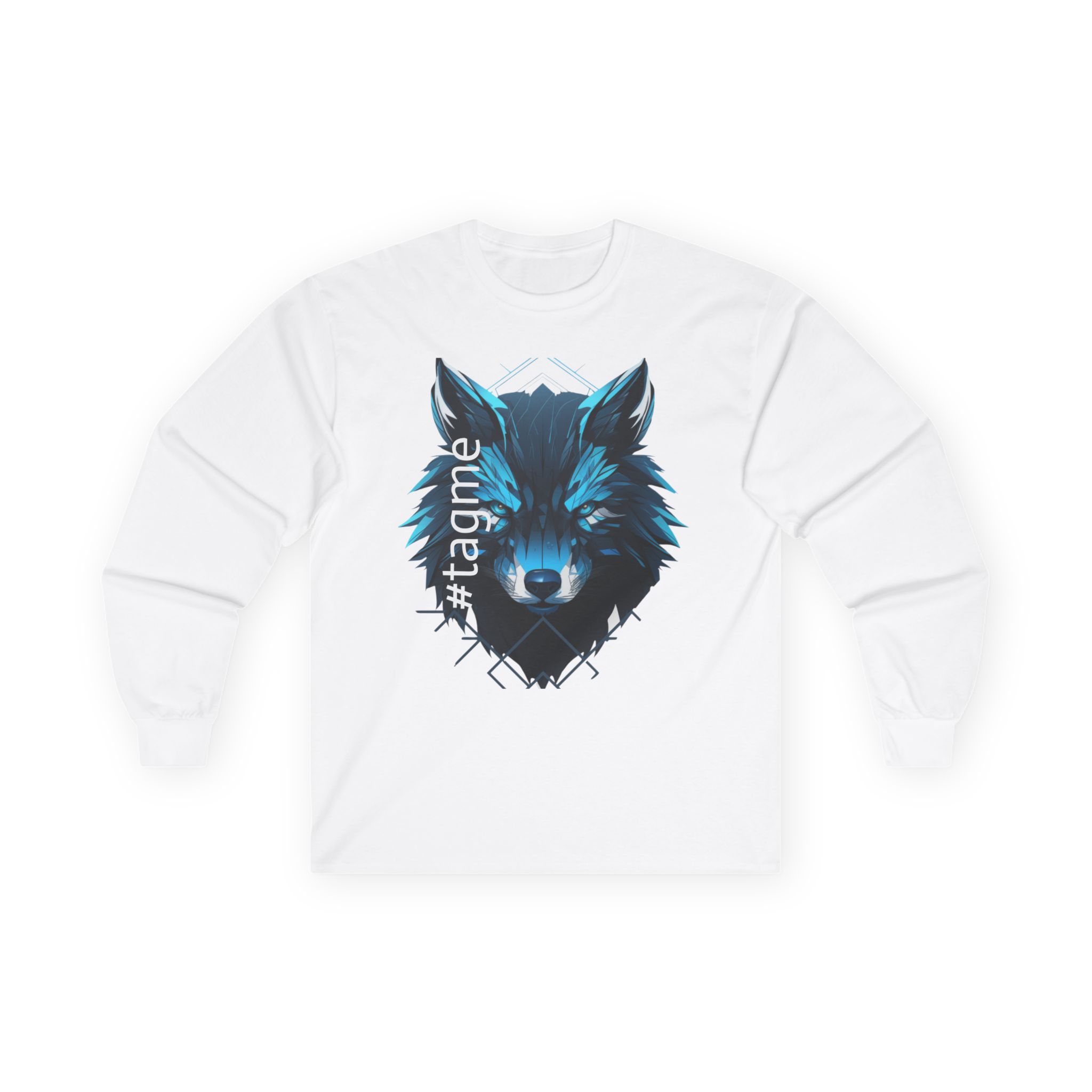 Unisex Long Sleeve Tee with wolf graphics by Molanizzi