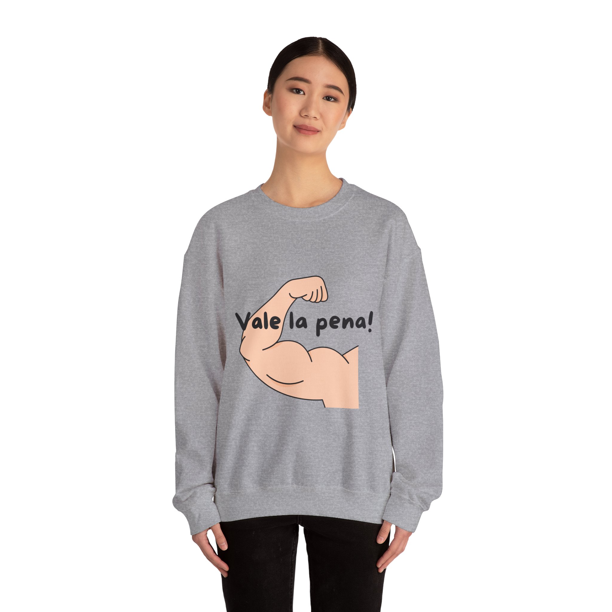 Cozy Crewneck Unisex Sweatshirt with 'Vale la pena' graphics by Molanizzi