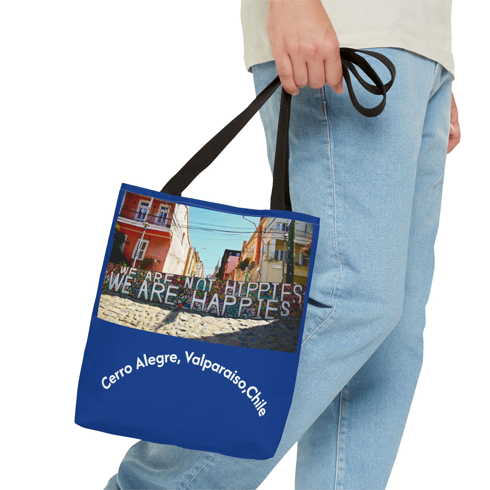 Tote bag with Valparaiso graffiti print by Molanizzi