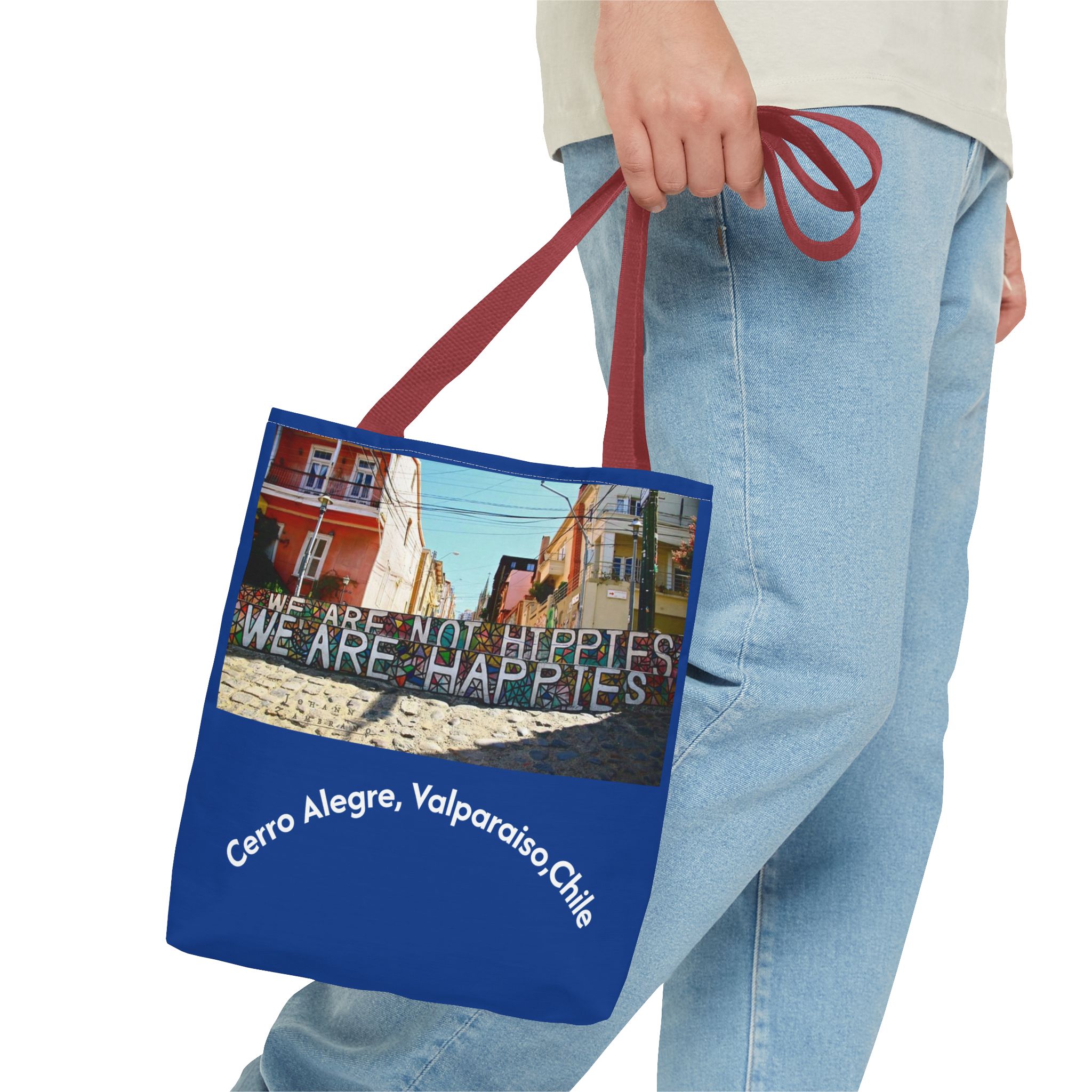 Tote bag with Valparaiso graffiti print by Molanizzi