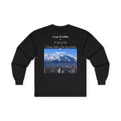 Heavenly Coffee Long Sleeve Tee, Mountain View Graphic