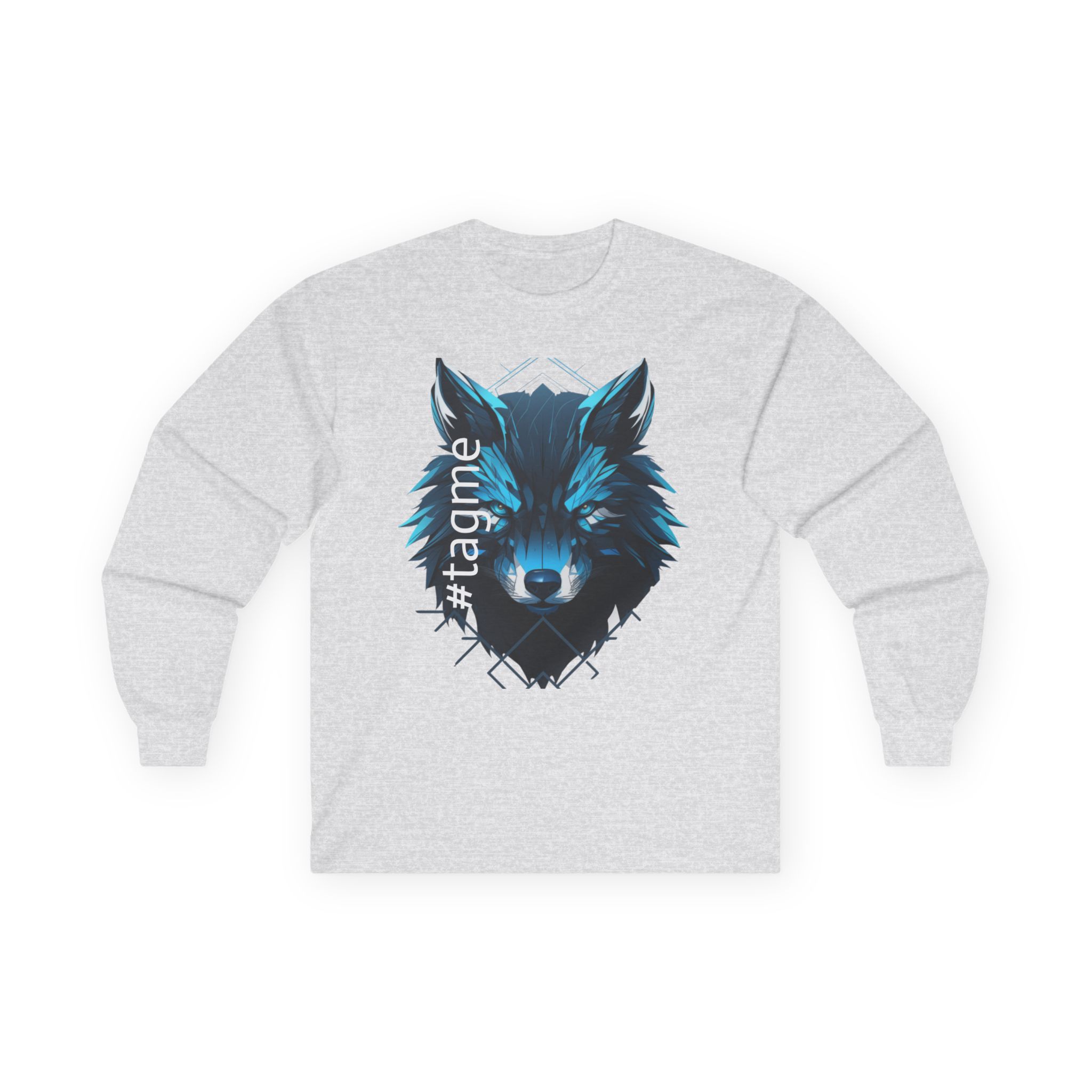 Unisex Long Sleeve Tee with wolf graphics by Molanizzi