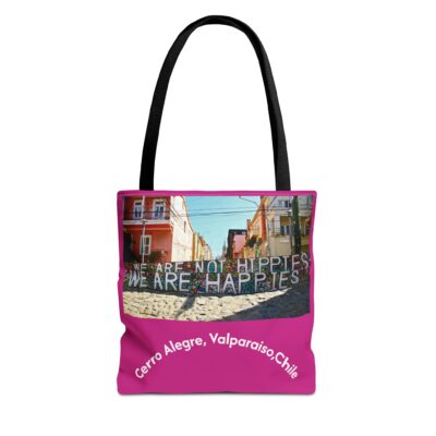 Purple Statement Tote bag with Valparaiso Graphic. By Molanizzi