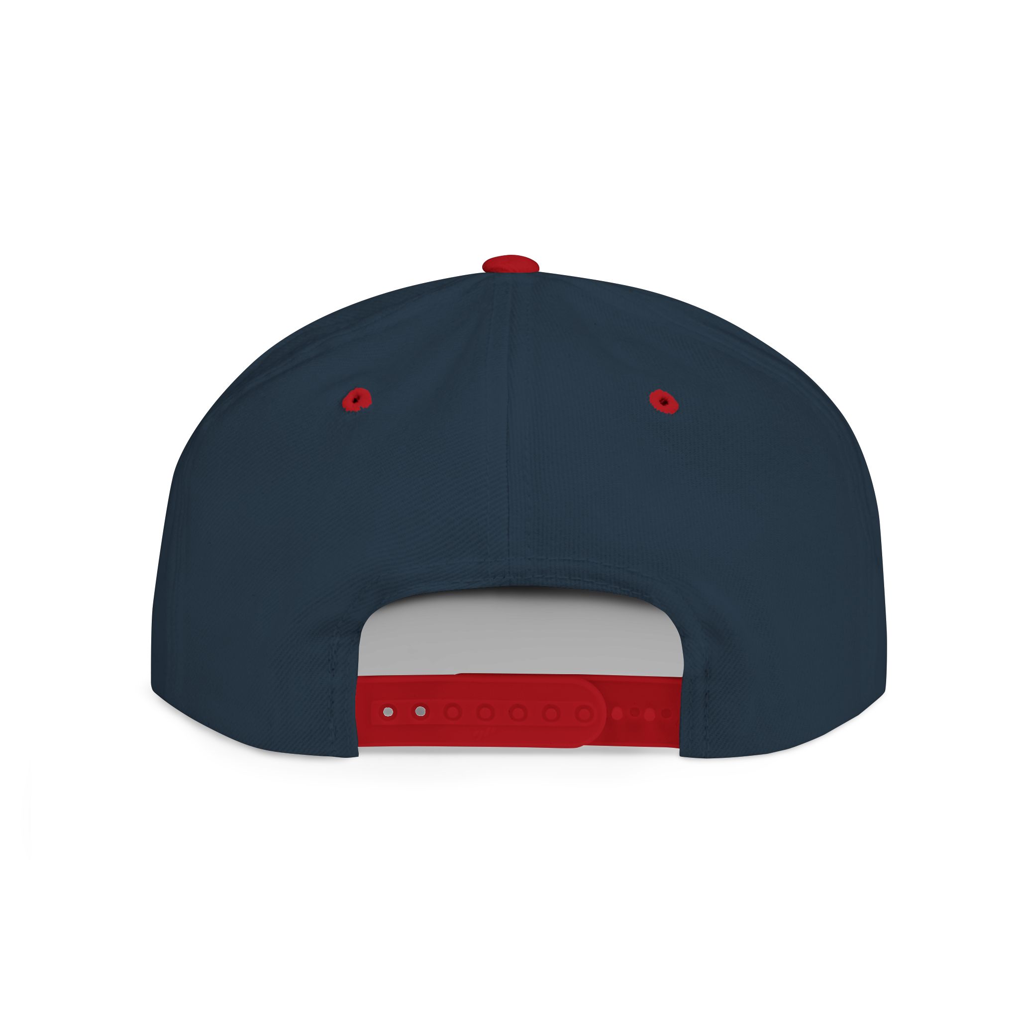 Flat bill snapback hat with a wolf graphic by Molanizzi