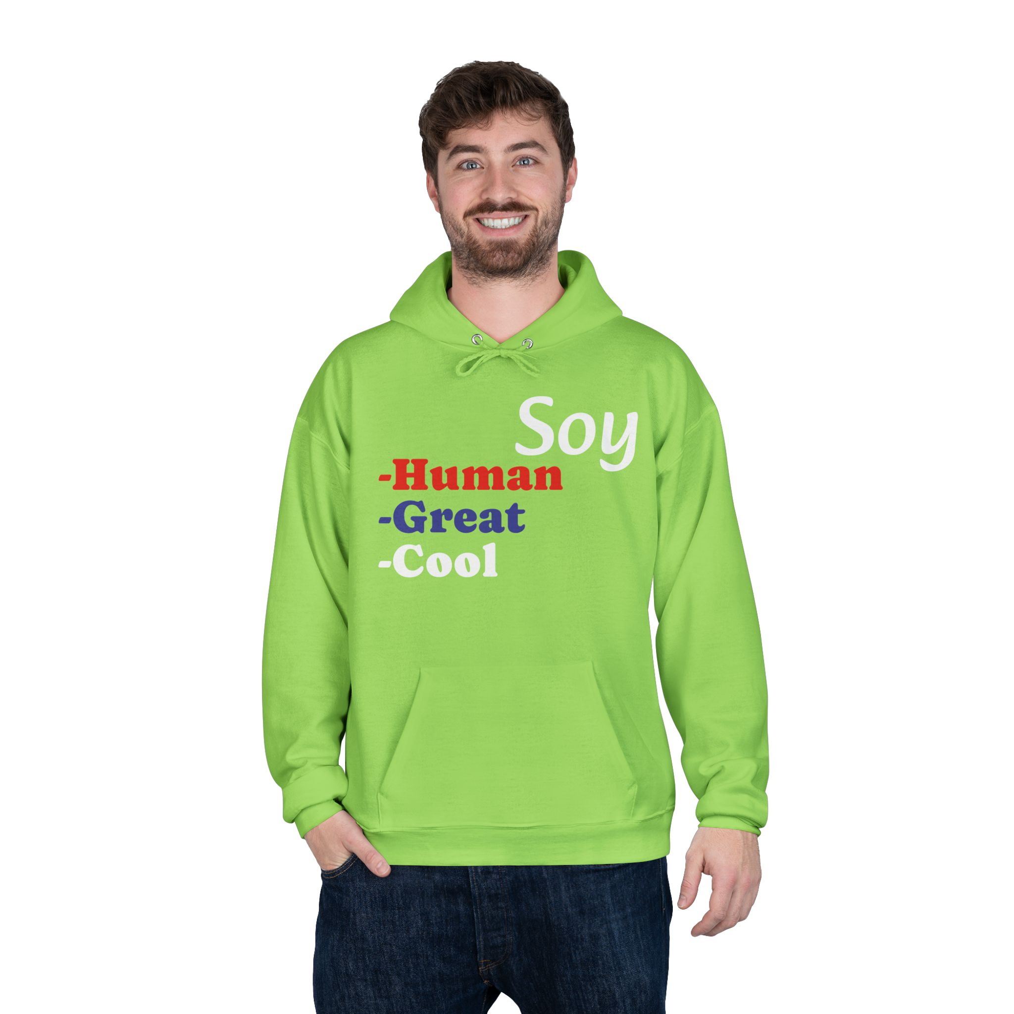 Unisex Eco-Friendly Hoodie - 'Soy Human' Sweatshirt - Image 32