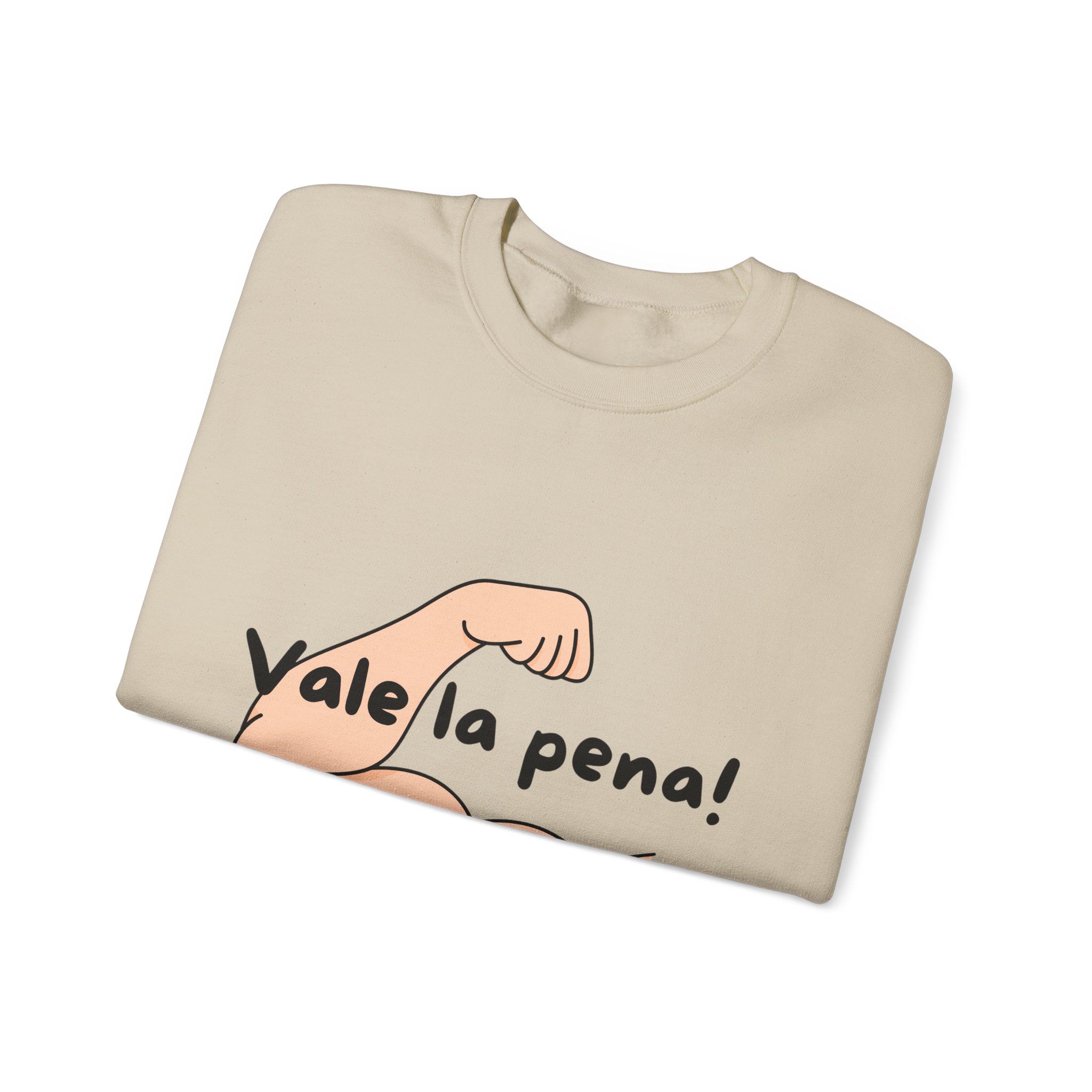 Cozy Crewneck Unisex Sweatshirt with 'Vale la pena' graphics by Molanizzi