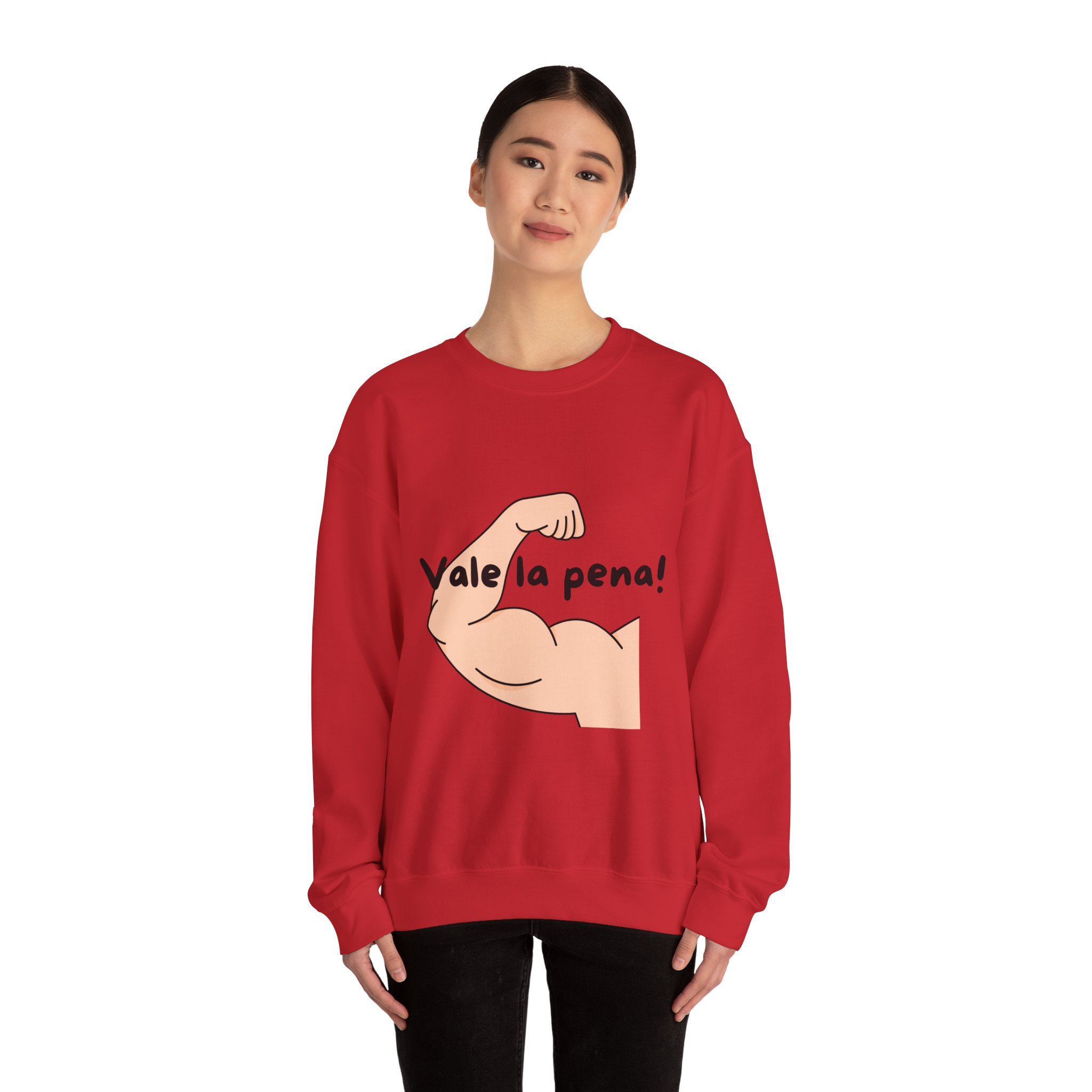 Cozy Crewneck Unisex Sweatshirt with 'Vale la pena' graphics by Molanizzi