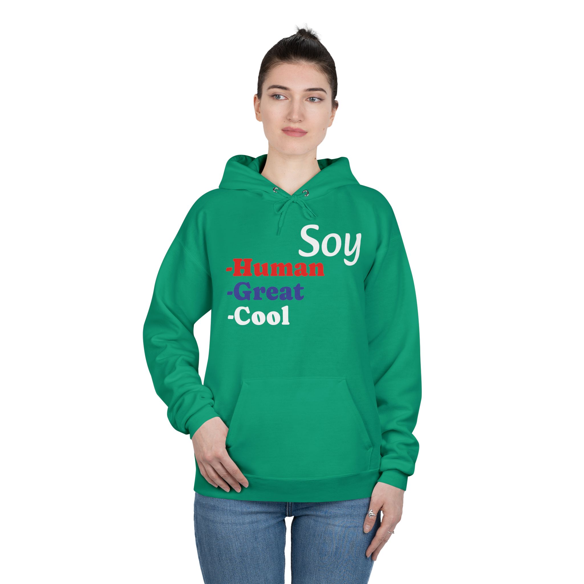 Unisex Eco-Friendly Hoodie - 'Soy Human' Sweatshirt - Image 39