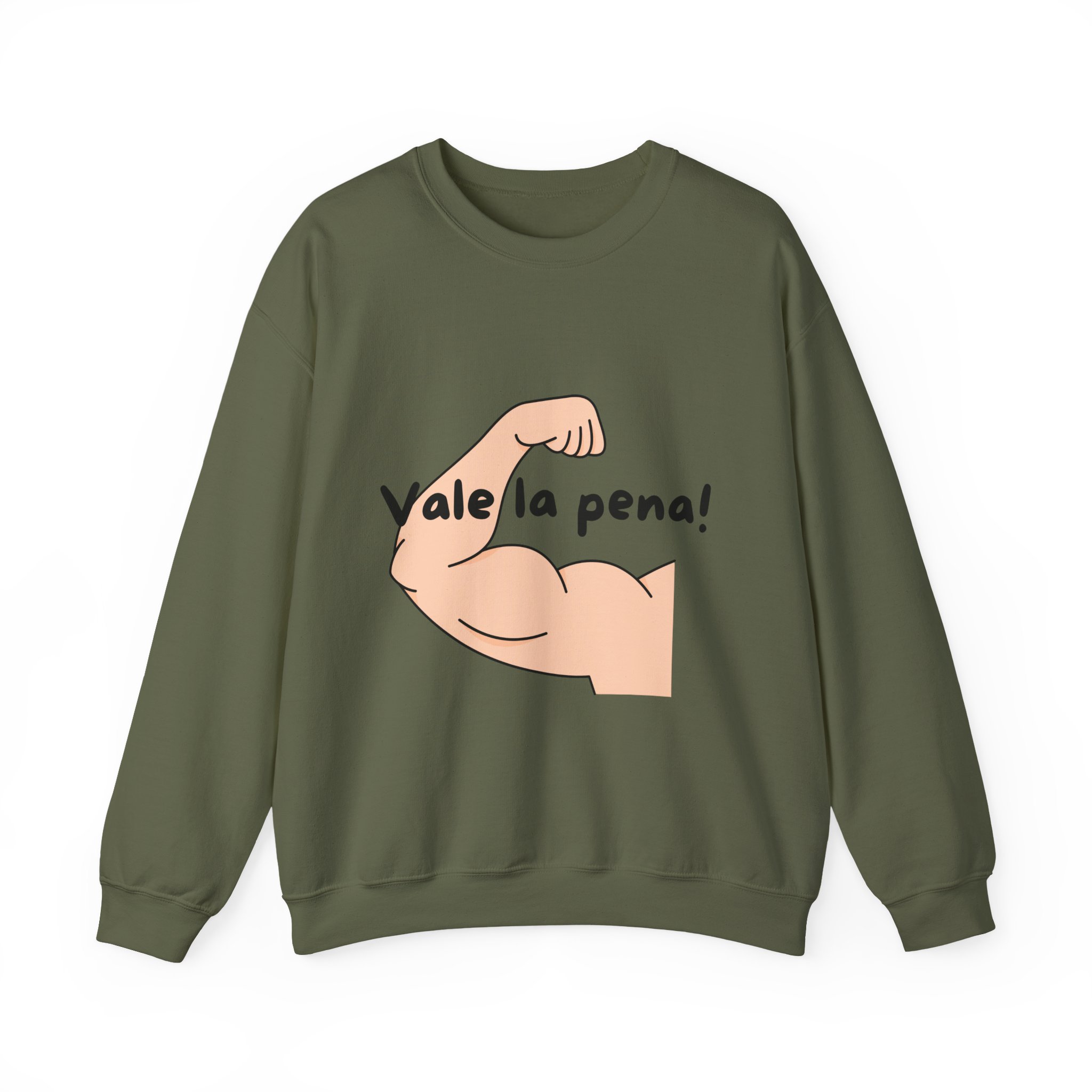 Cozy Crewneck Unisex Sweatshirt with 'Vale la pena' graphics by Molanizzi