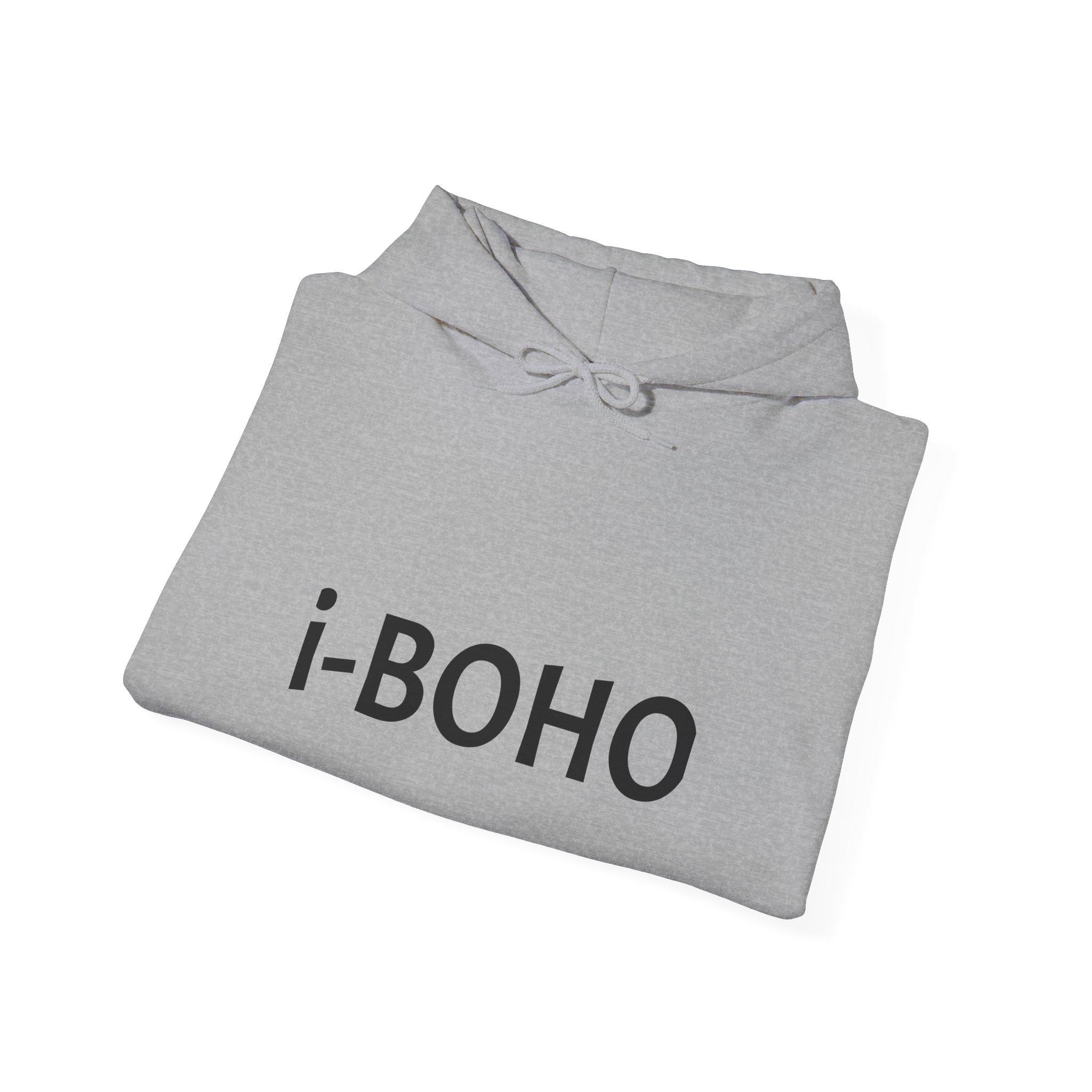 Molanizzi i-Boho: Gray unisex hooded sweatshirt. Comfortable, stylish, and great for anime lovers.