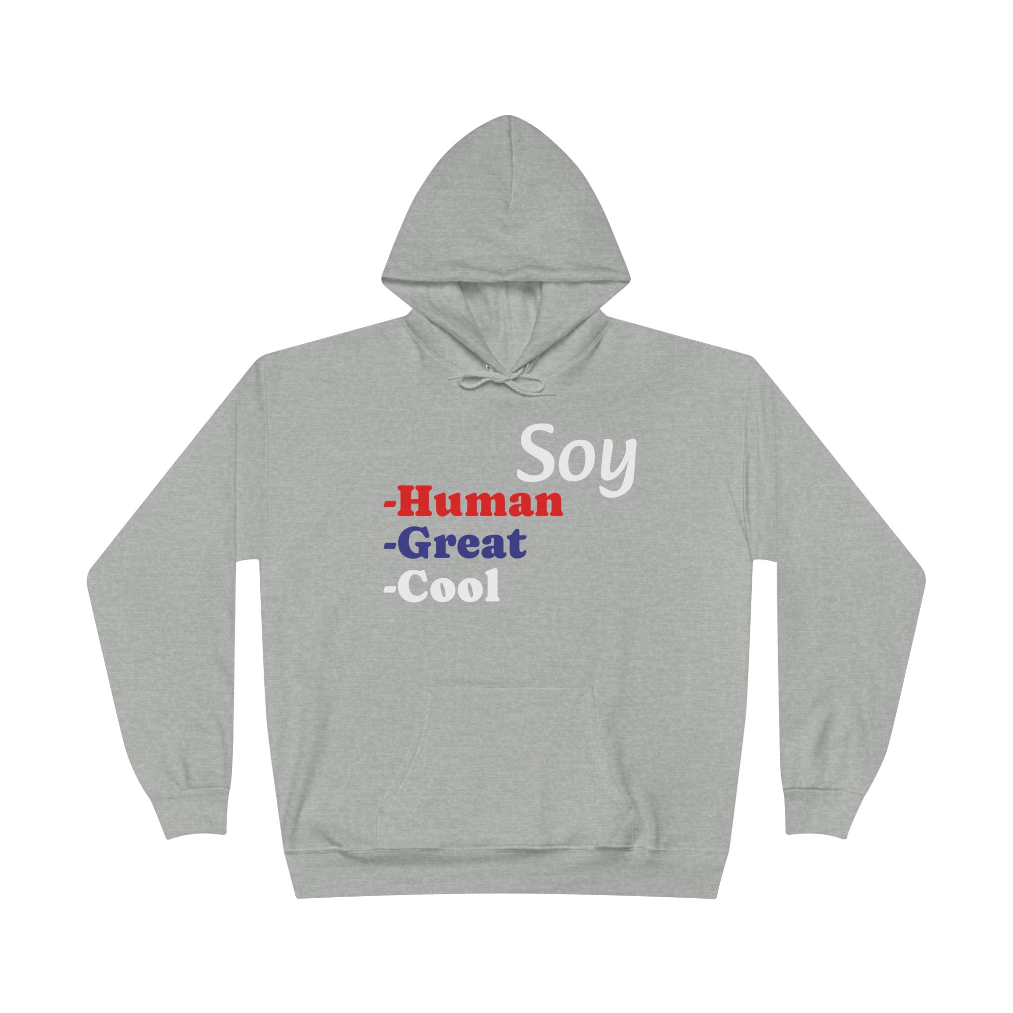 Unisex Eco-Friendly Hoodie - 'Soy Human' Sweatshirt - Image 45