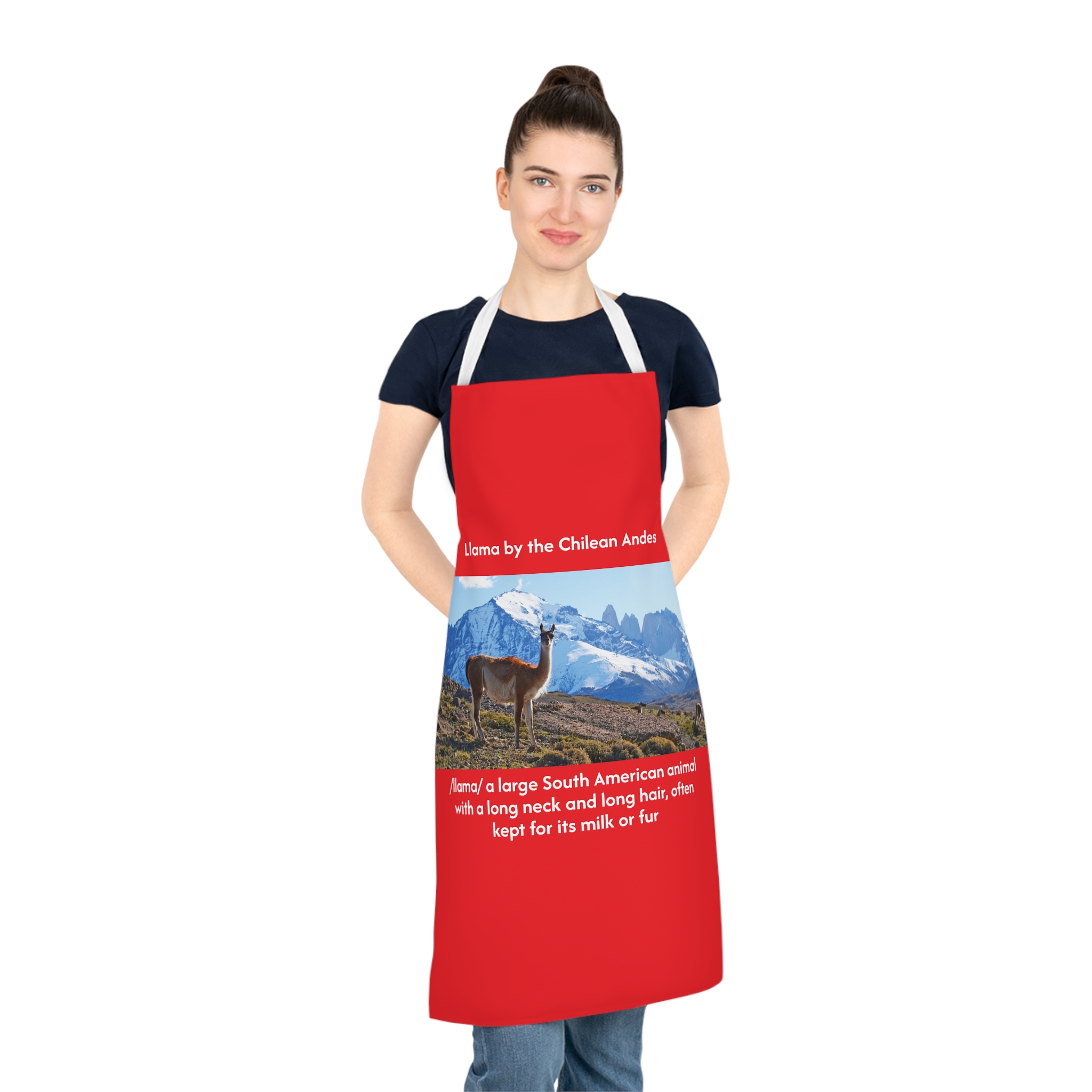 Llama-Inspired Adult Apron - Artisan Cooking Gear - Image 3