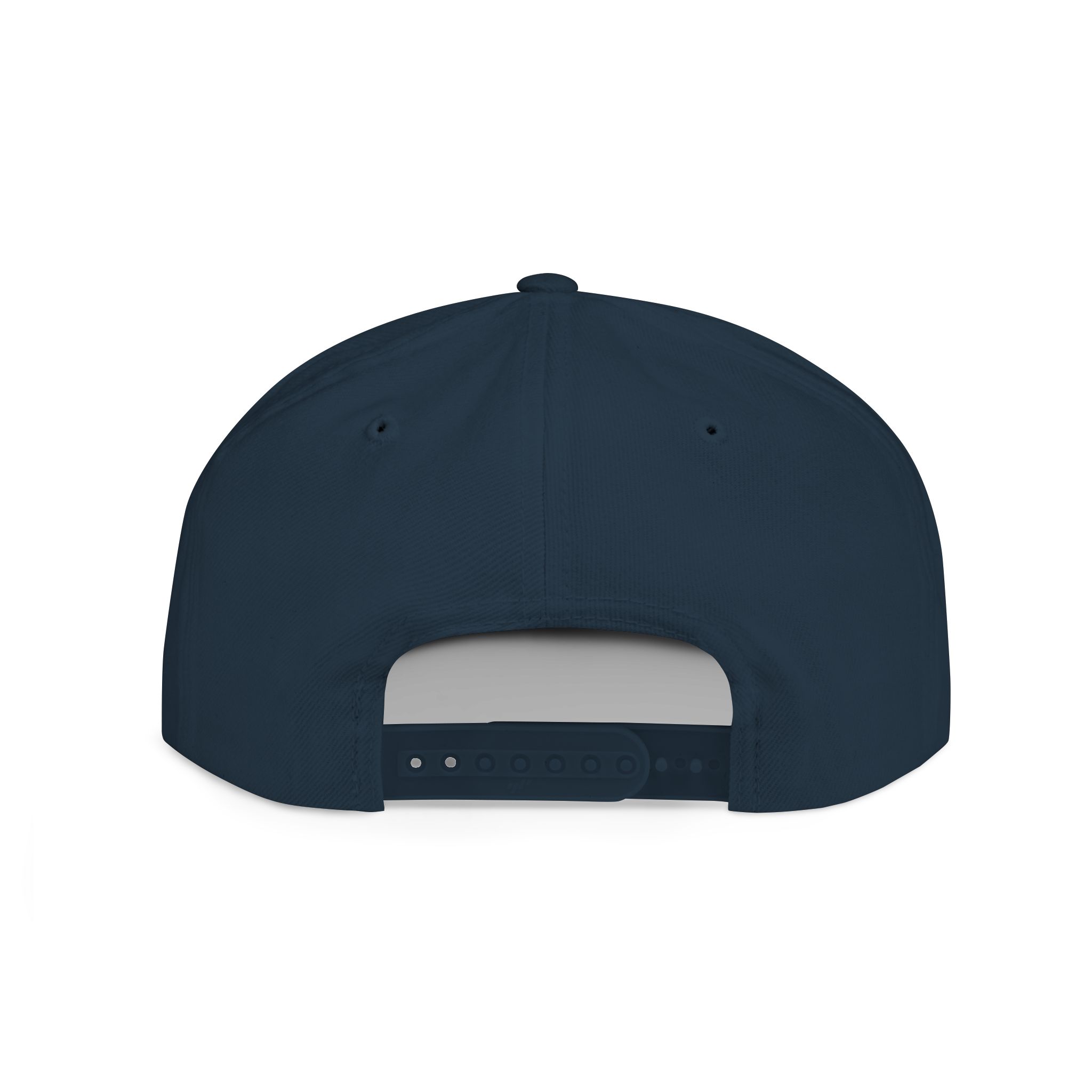 Flat bill snapback hat with a wolf graphic by Molanizzi
