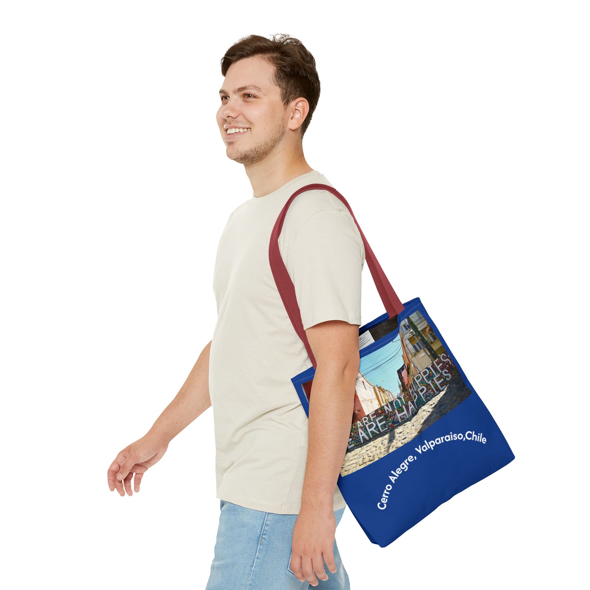 Tote bag with Valparaiso graffiti print by Molanizzi