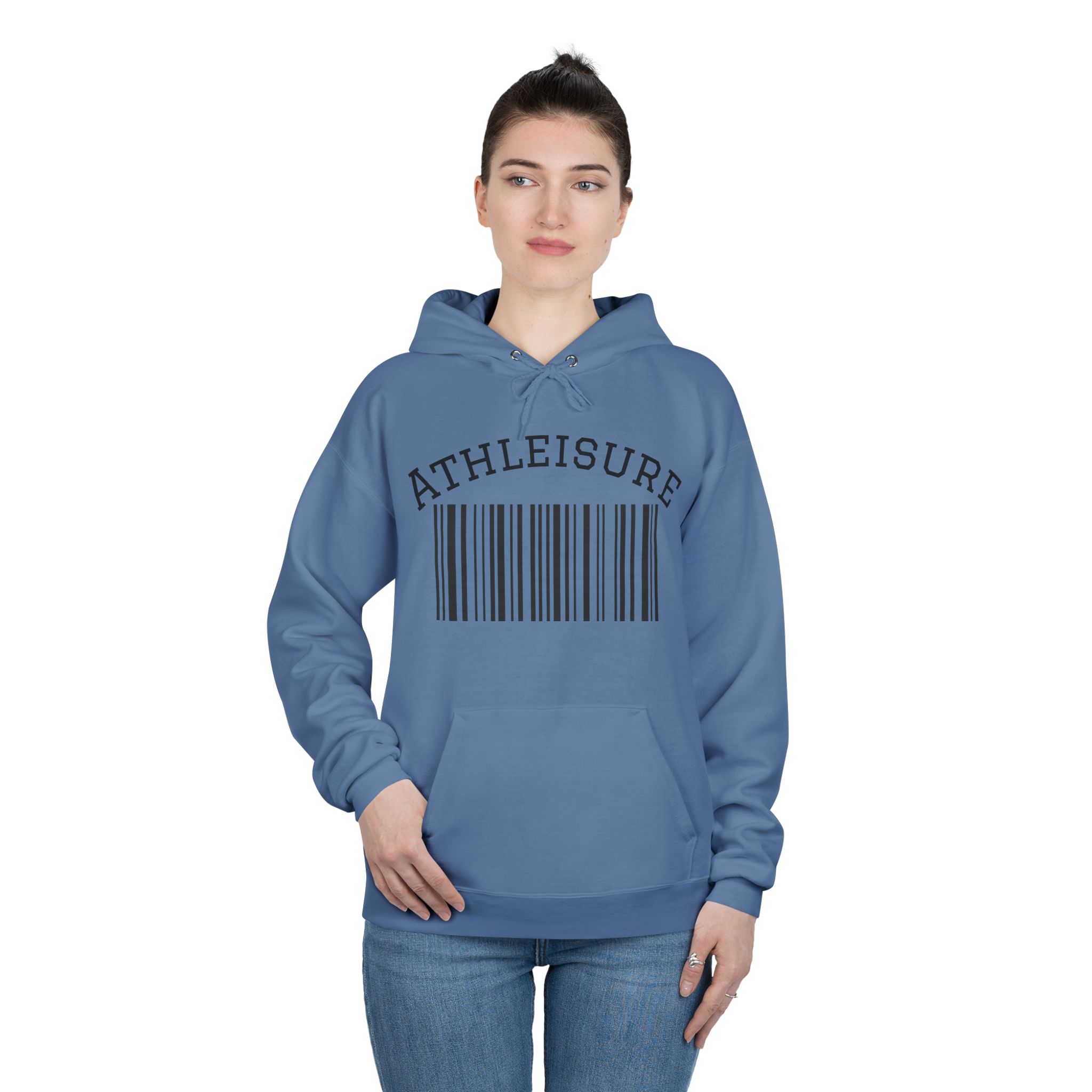 Unisex Eco-Friendly Hoodie with Barcode Design Sweatshirt - Image 59
