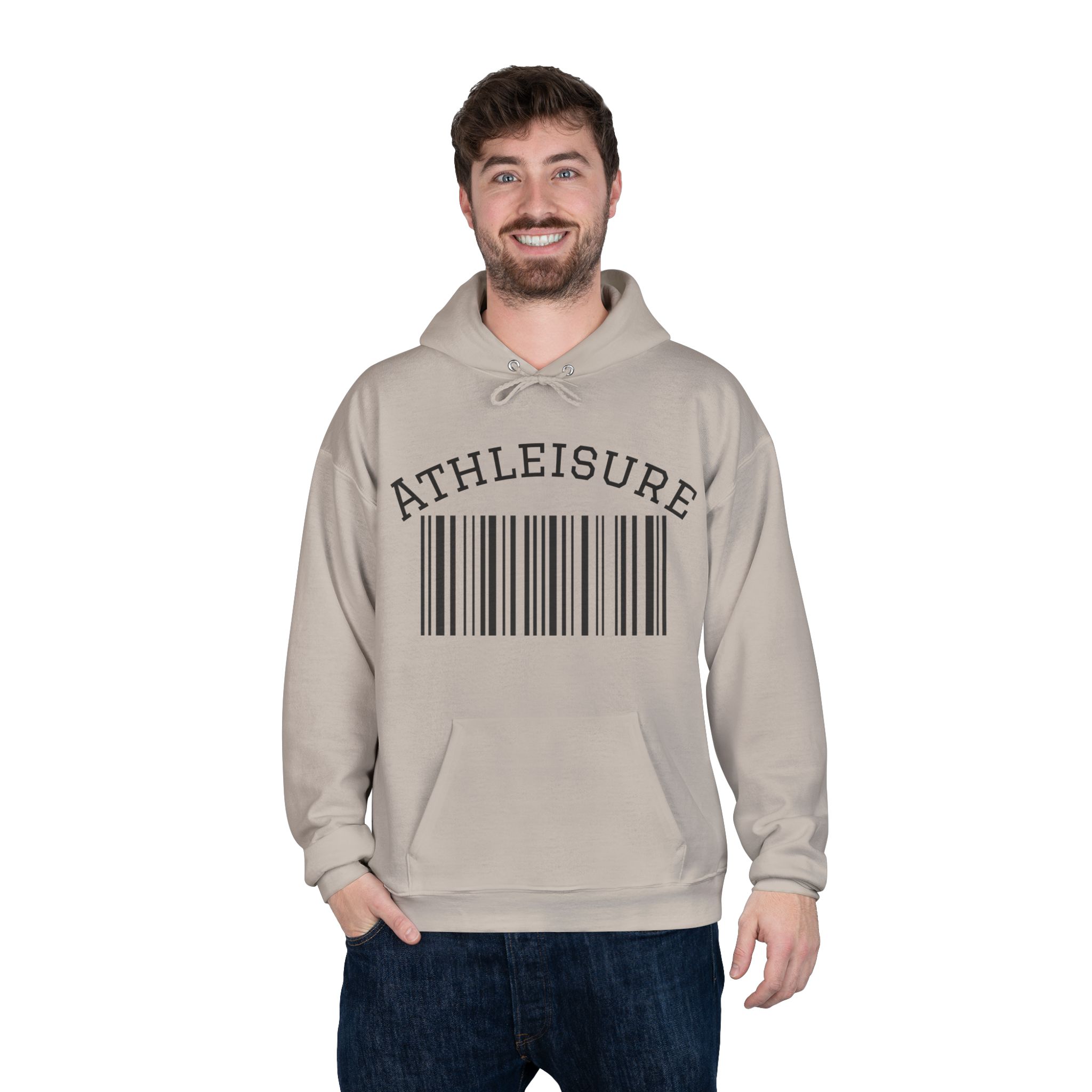 Unisex Eco-Friendly Hoodie with Barcode Design Sweatshirt - Image 20