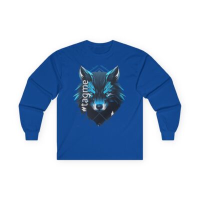 Unisex Long Sleeve Tee with wolf graphics by Molanizzi