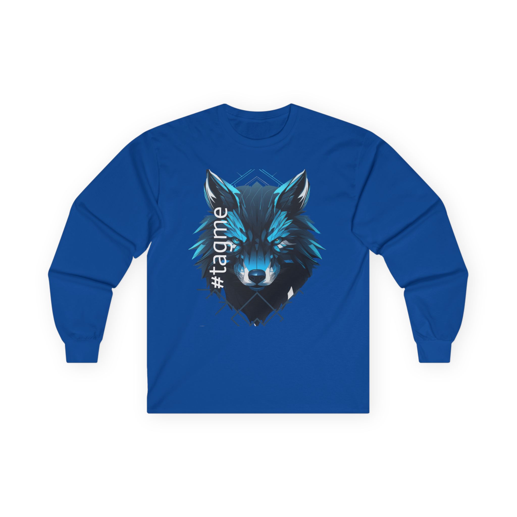 Unisex Long Sleeve Tee with wolf graphics by Molanizzi