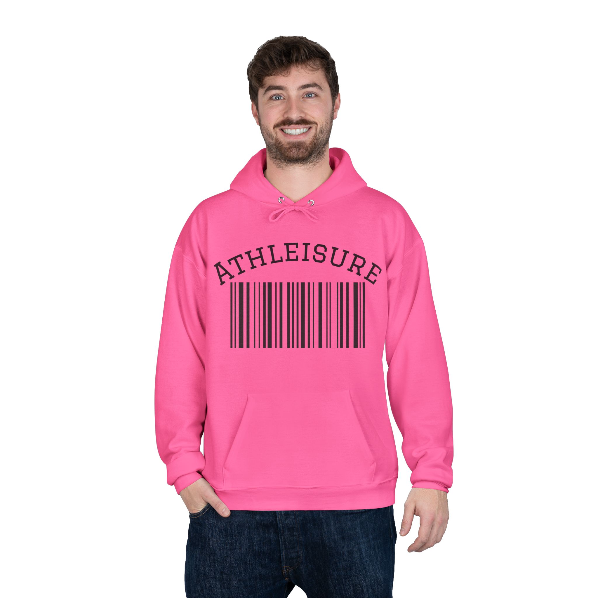 Unisex Eco-Friendly Hoodie with Barcode Design Sweatshirt - Image 68