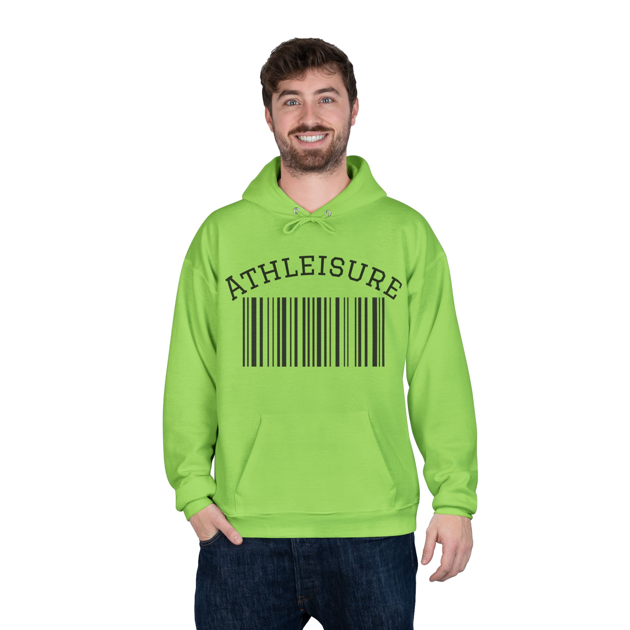 Unisex Eco-Friendly Hoodie with Barcode Design Sweatshirt - Image 44