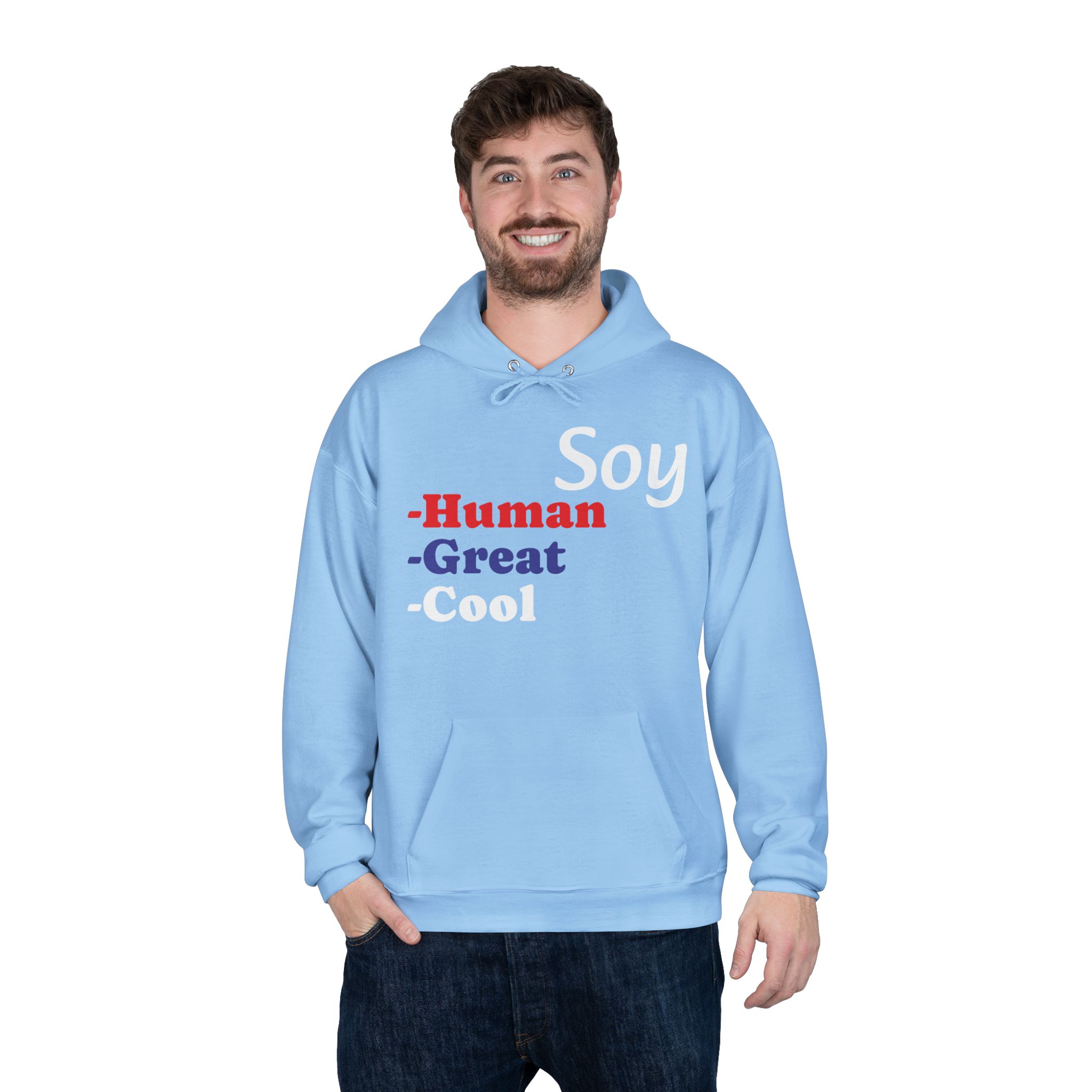 Unisex Eco-Friendly Hoodie - 'Soy Human' Sweatshirt - Image 44