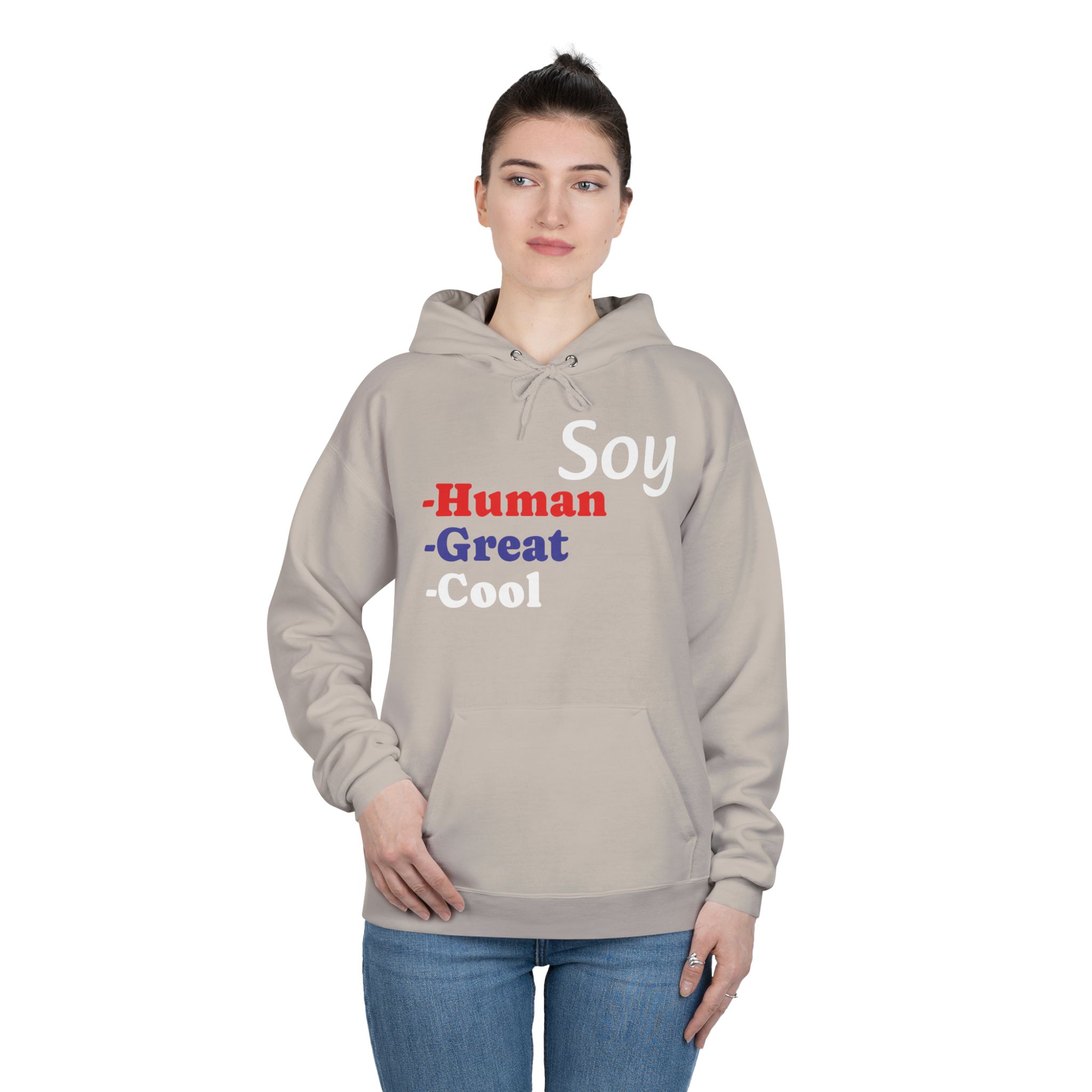 Unisex Eco-Friendly Hoodie - 'Soy Human' Sweatshirt - Image 7